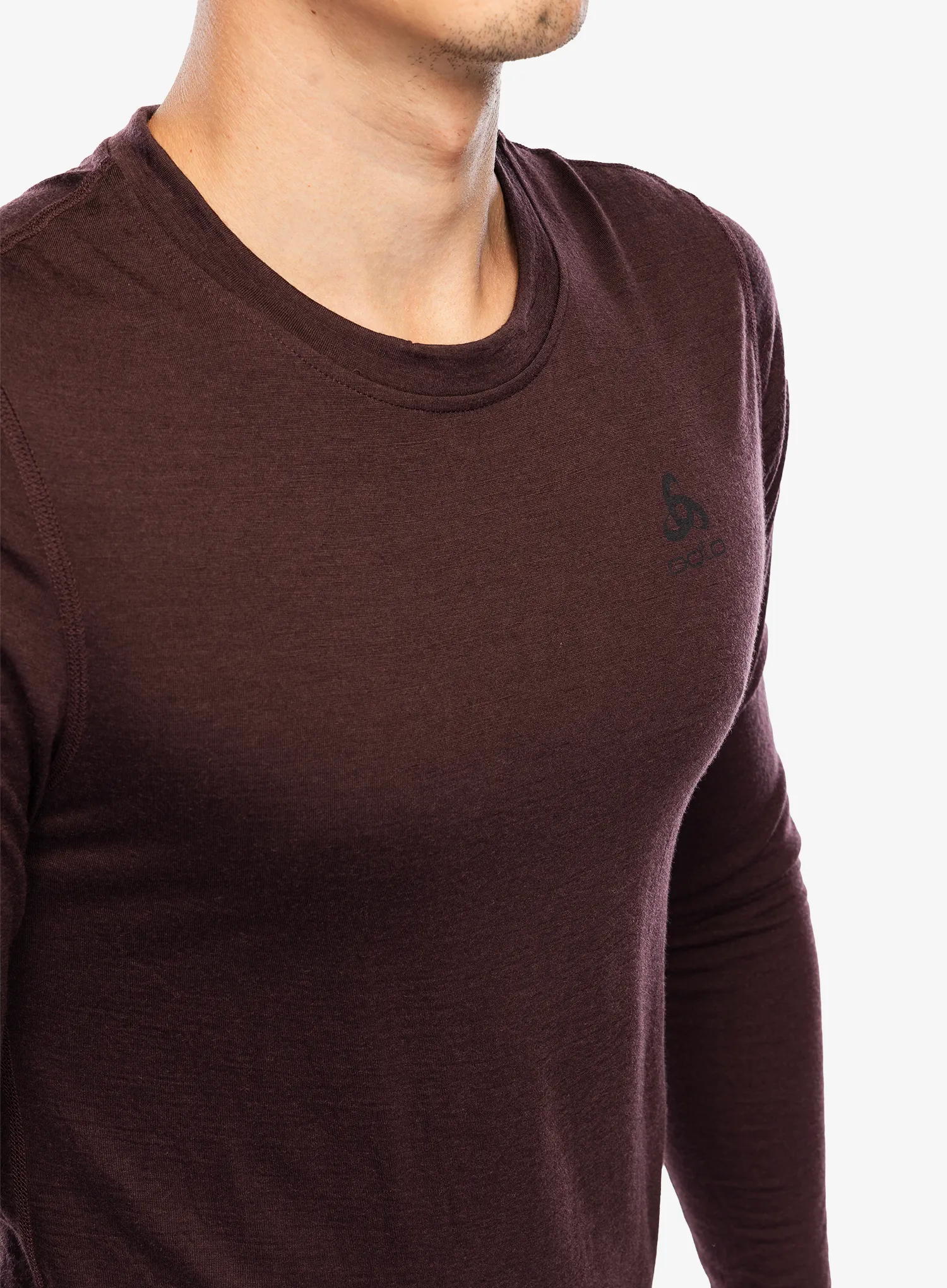 Termoaktyvus džemperis Odlo Merino 200 BL Top Crew Neck LS - fudge