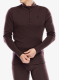 Termoaktyvus džemperis Odlo Merino 260 BL Top Turtle Neck LS Half Zip - fudge
