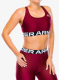 Sportinė liemenėlė Under Armour HeatGear Authentics Mid Branded Bra - cardinal/white