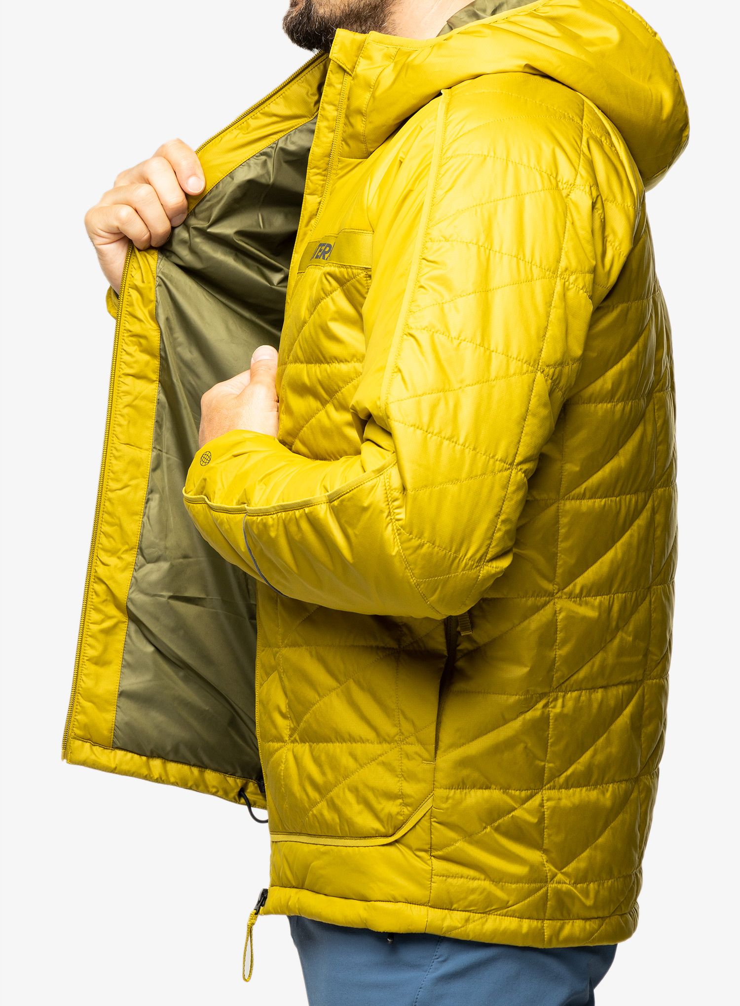 Šilta striukė adidas TERREX Multi Synthetic Insulated Hooded Jkt - pulse olive