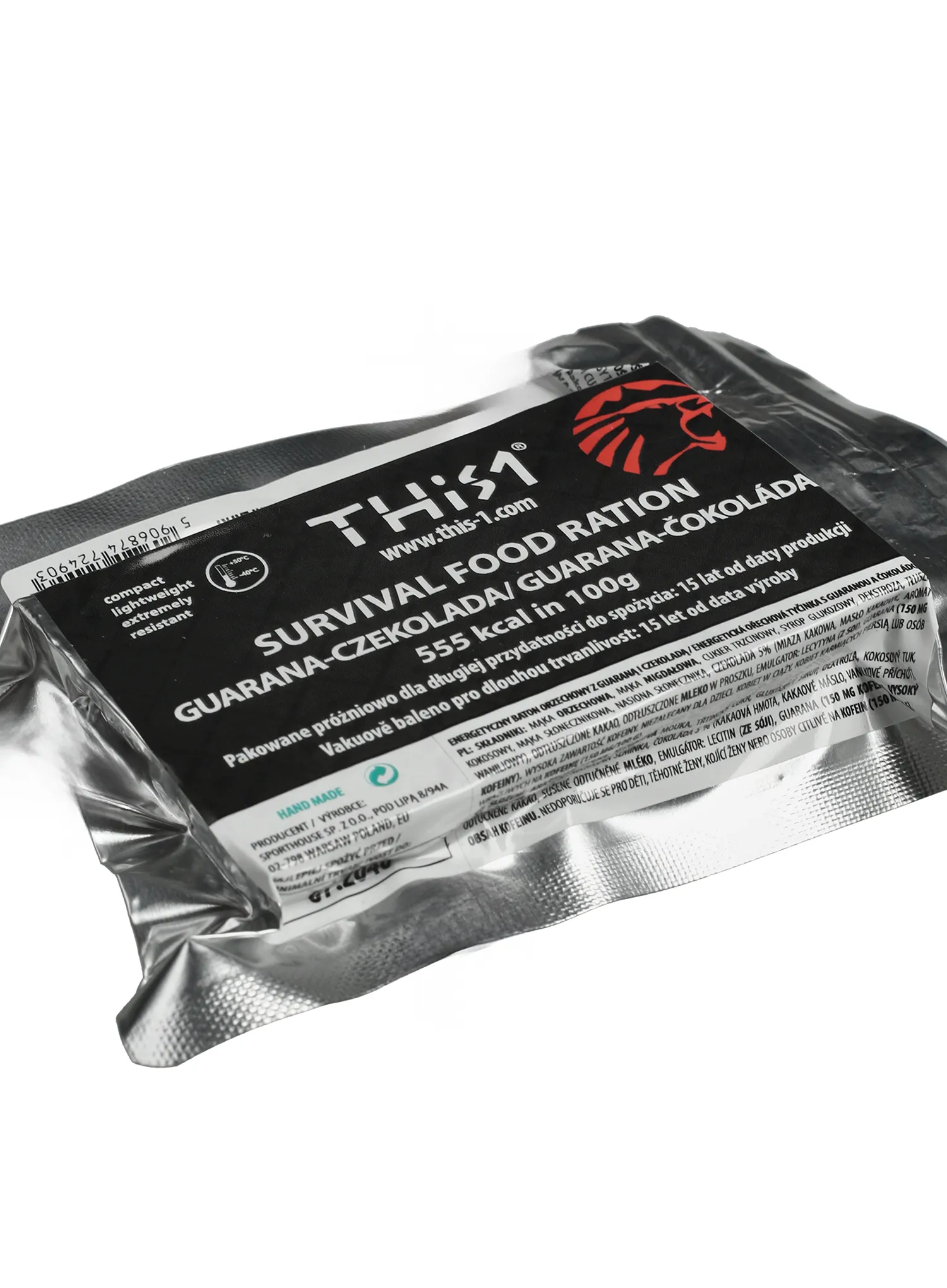 Energetinis batonėlis This-1 Survival Bar - nuts/guarana/chocolate