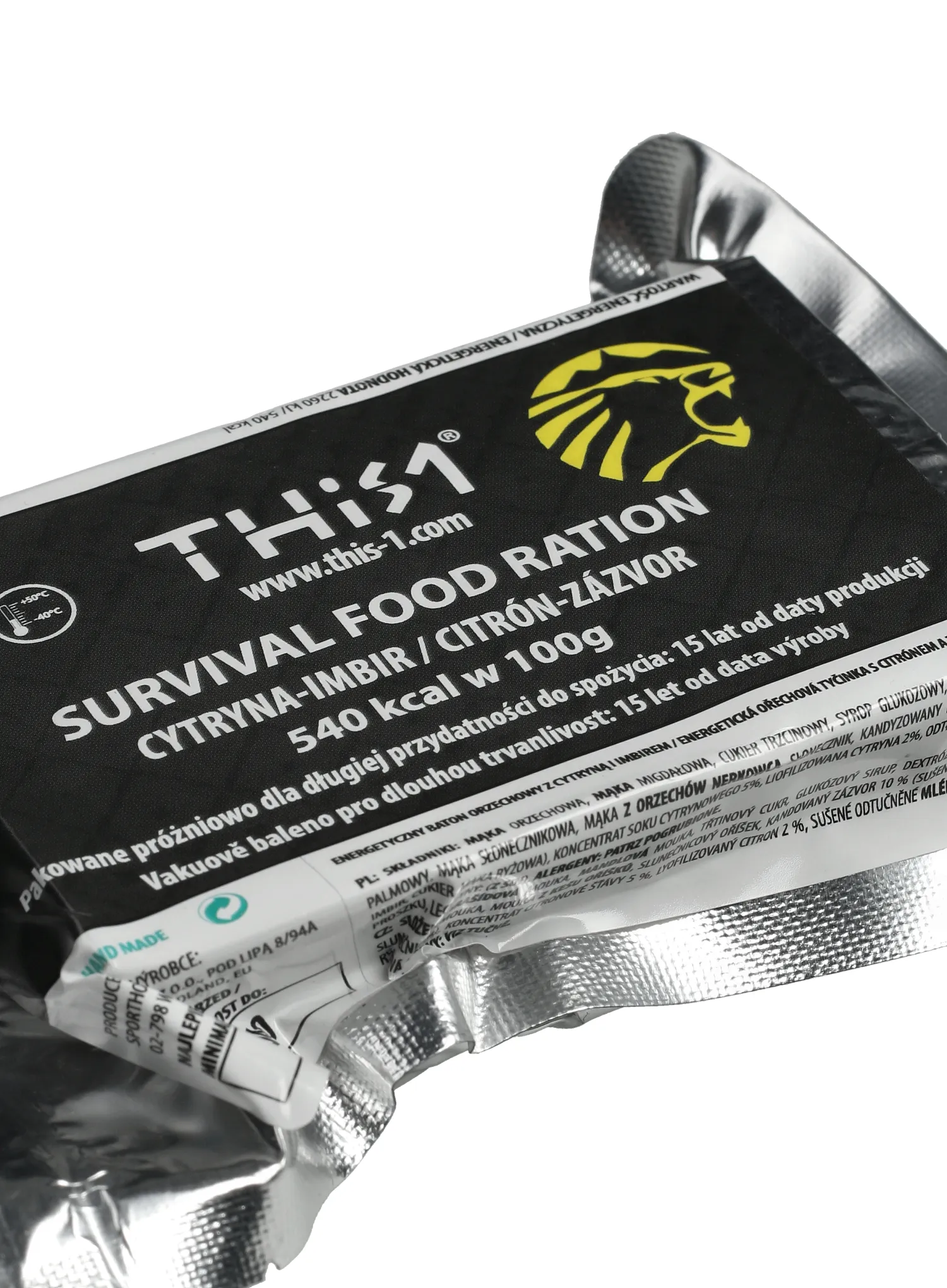 Energetinis batonėlis This-1 Survival Bar - nuts/lemon/ginger
