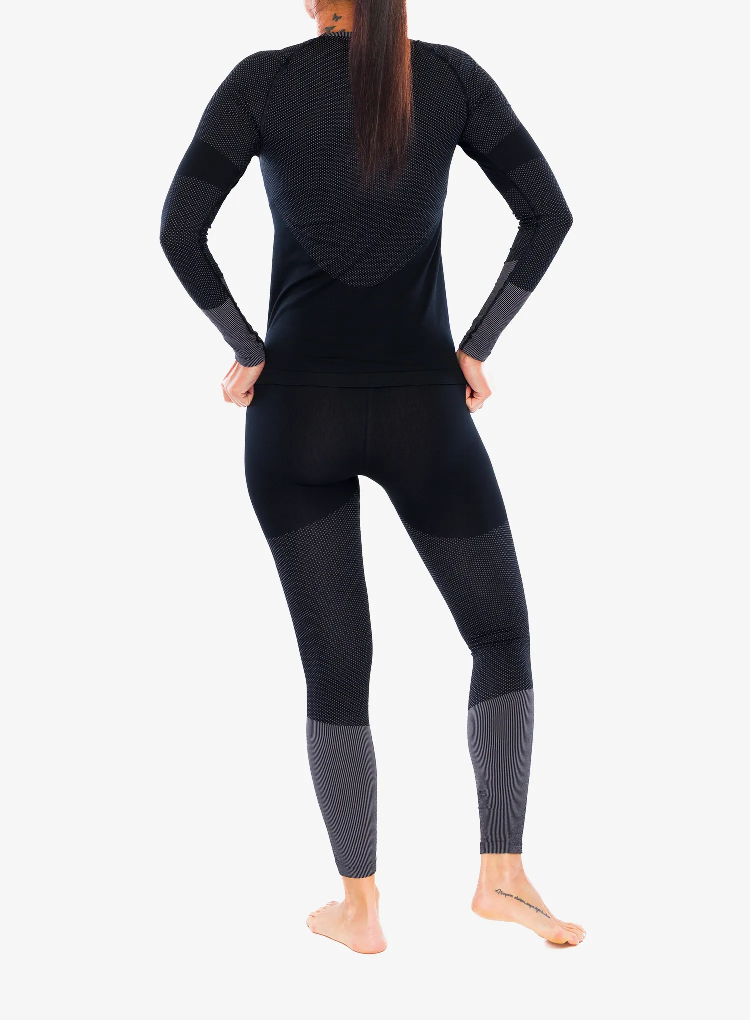 Moteriški termo drabužiai Odlo Fundamentals Performance Warm Set Long - black