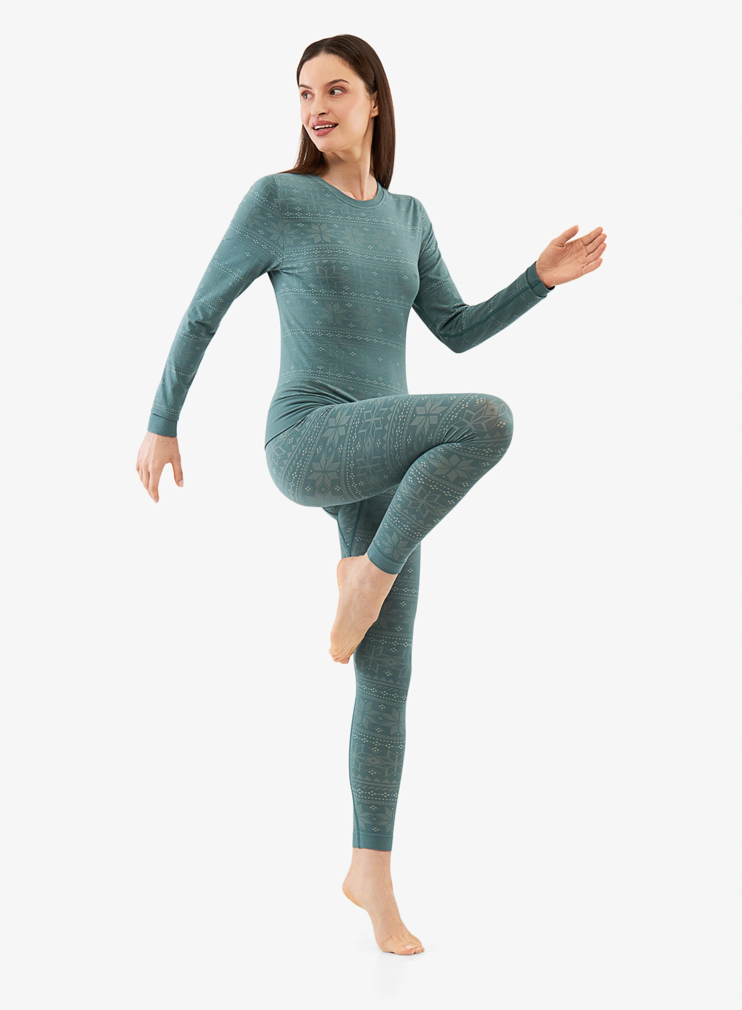 Moteriški termo apatiniai Viking Base Layer Sigrid Set - green