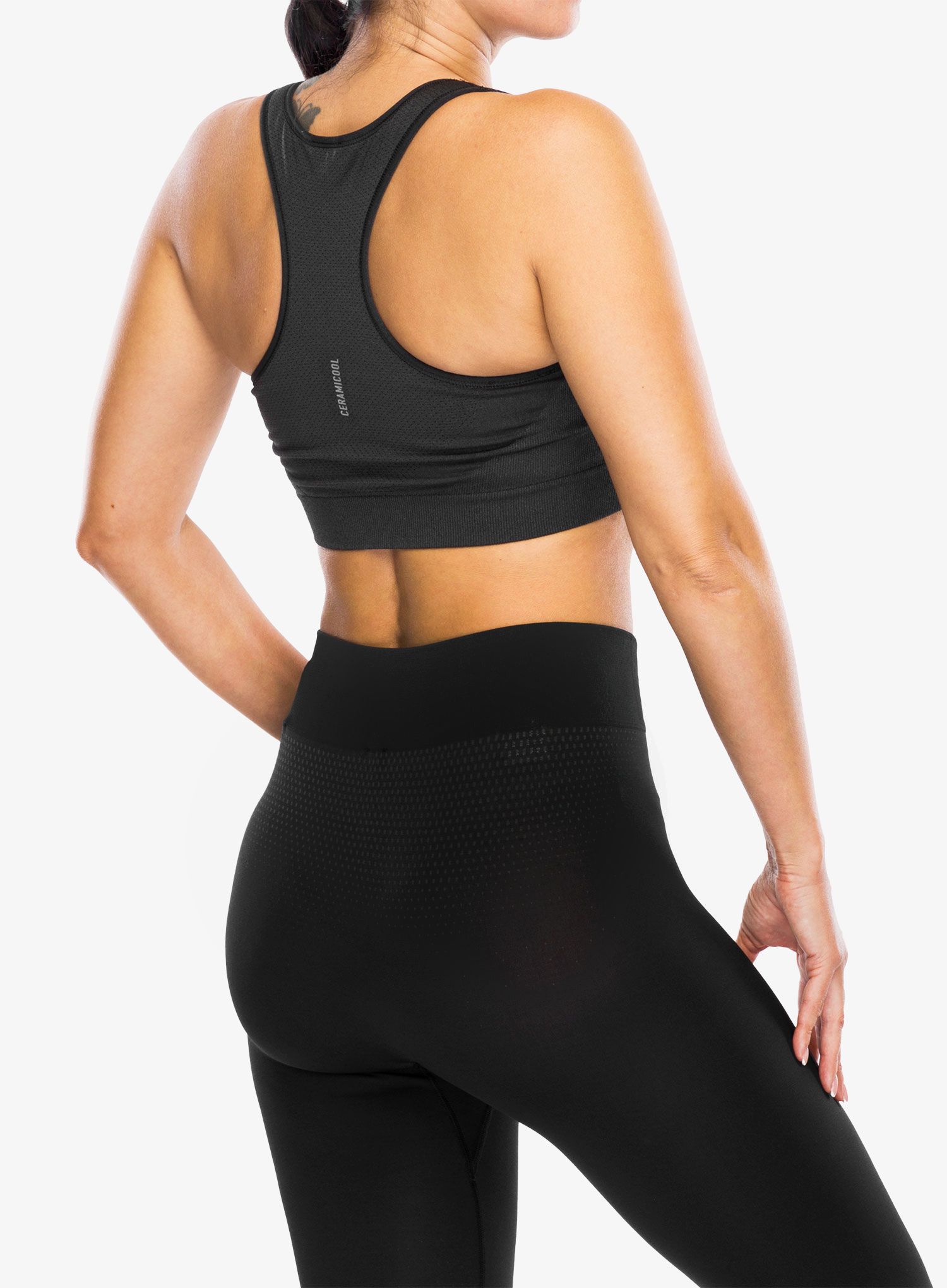 Sportinė liemenėlė Odlo Medium Ceramicool Sport Bra Seamless - black melange