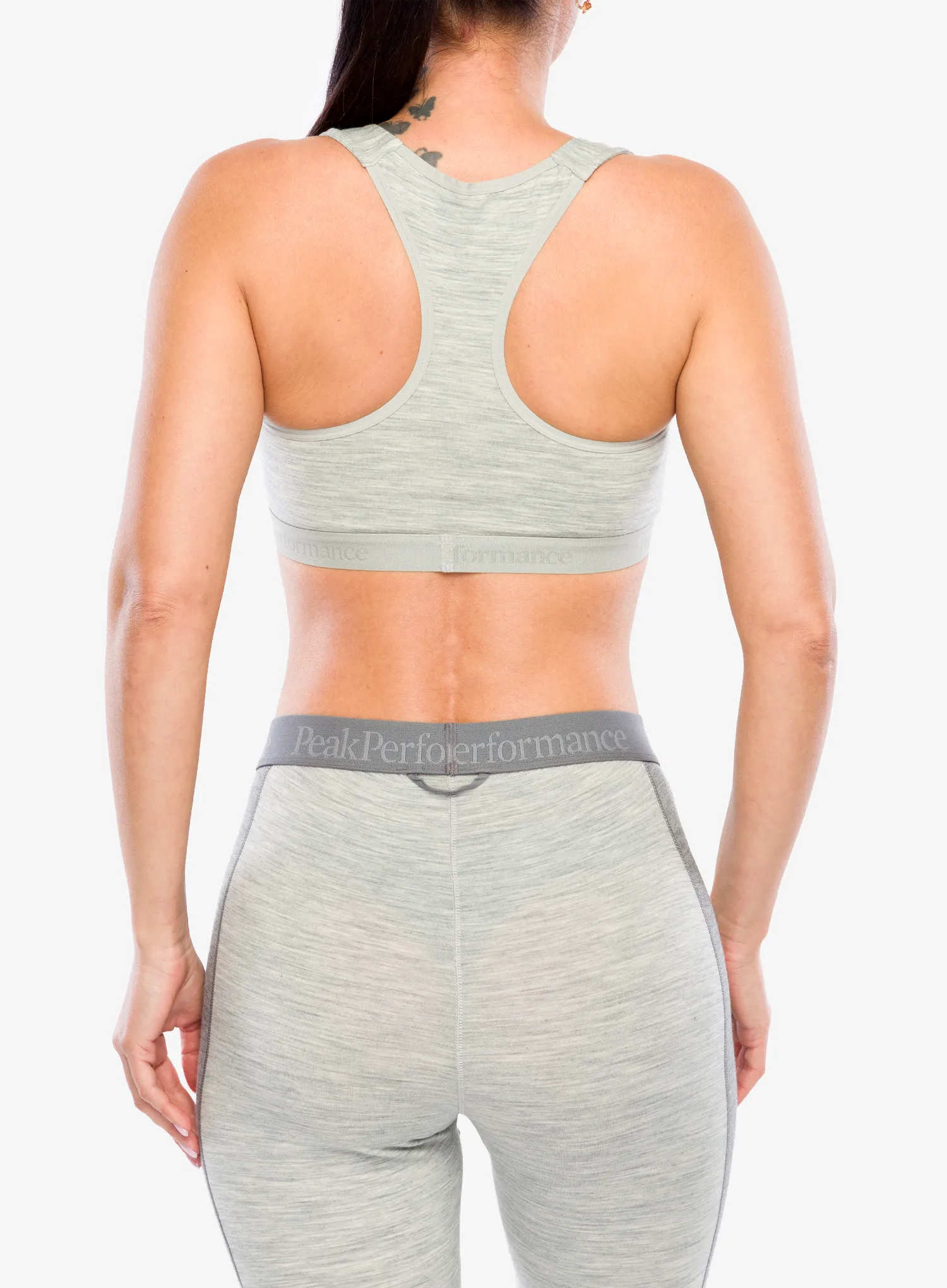 Sportinė liemenėlė Peak Performance Magic Top Wool-blend Baselayer - med grey melange