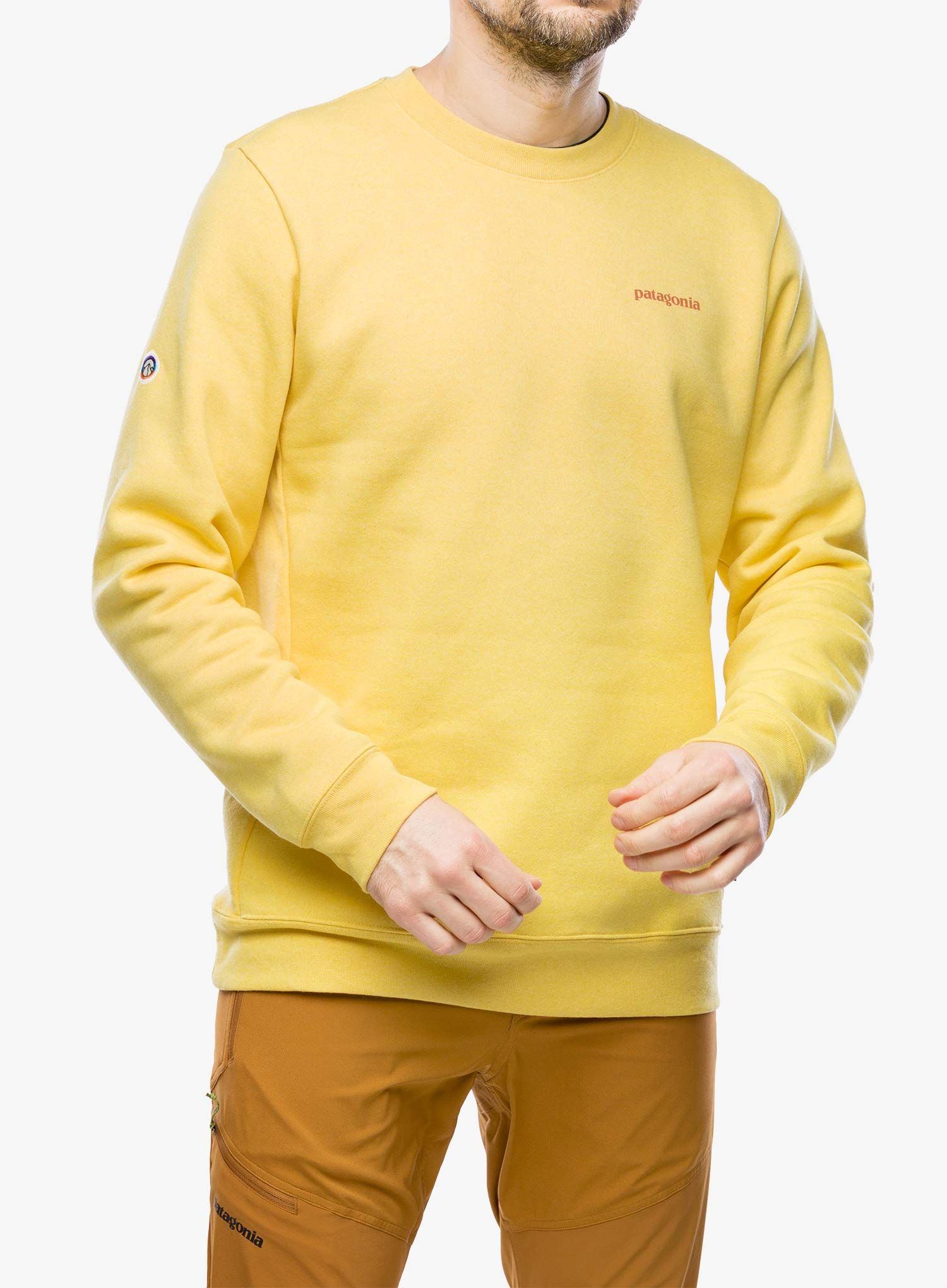 Džemperis Patagonia Fitz Roy Icon Uprisal Crew Sweatshirt - milled yellow