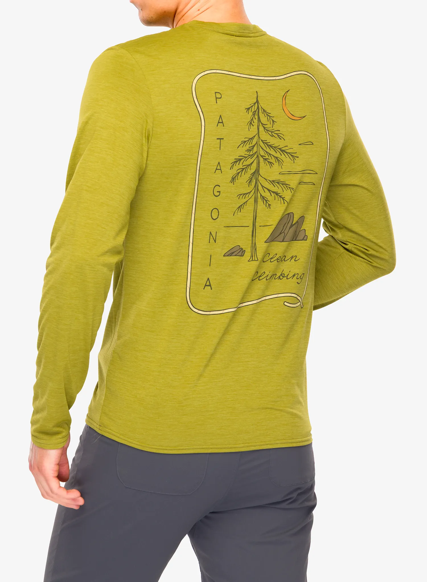 Džemperis Patagonia L/S Cap Cool Daily Graphic Shirt Lands - clean climb roots/graze green