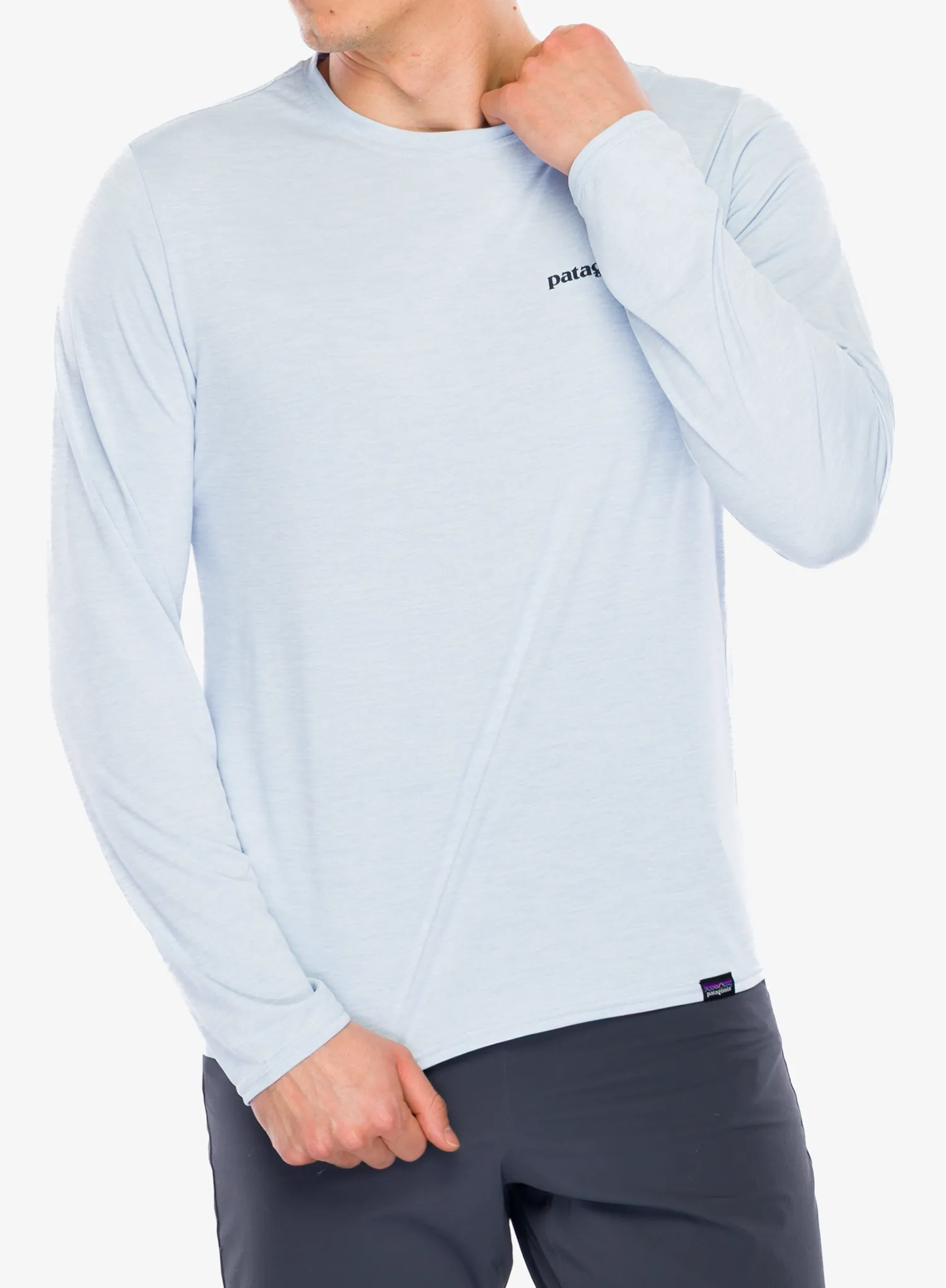 Džemperis Patagonia L/S Cap Cool Daily Graphic Shirt Waters - fitz roy trout/fleck blue
