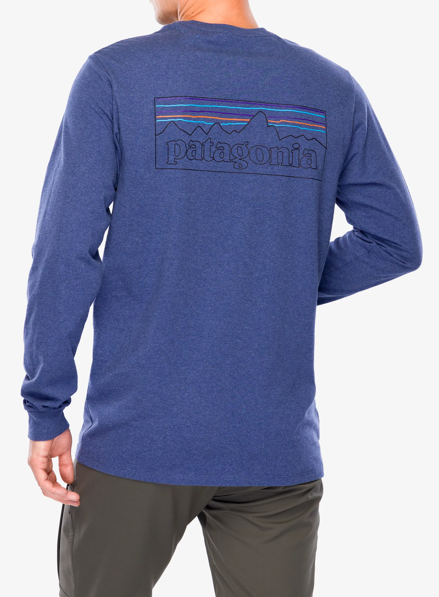 Džemperis Patagonia L/S P-6 Logo Responsibili-Tee - p-6 outline/current blue