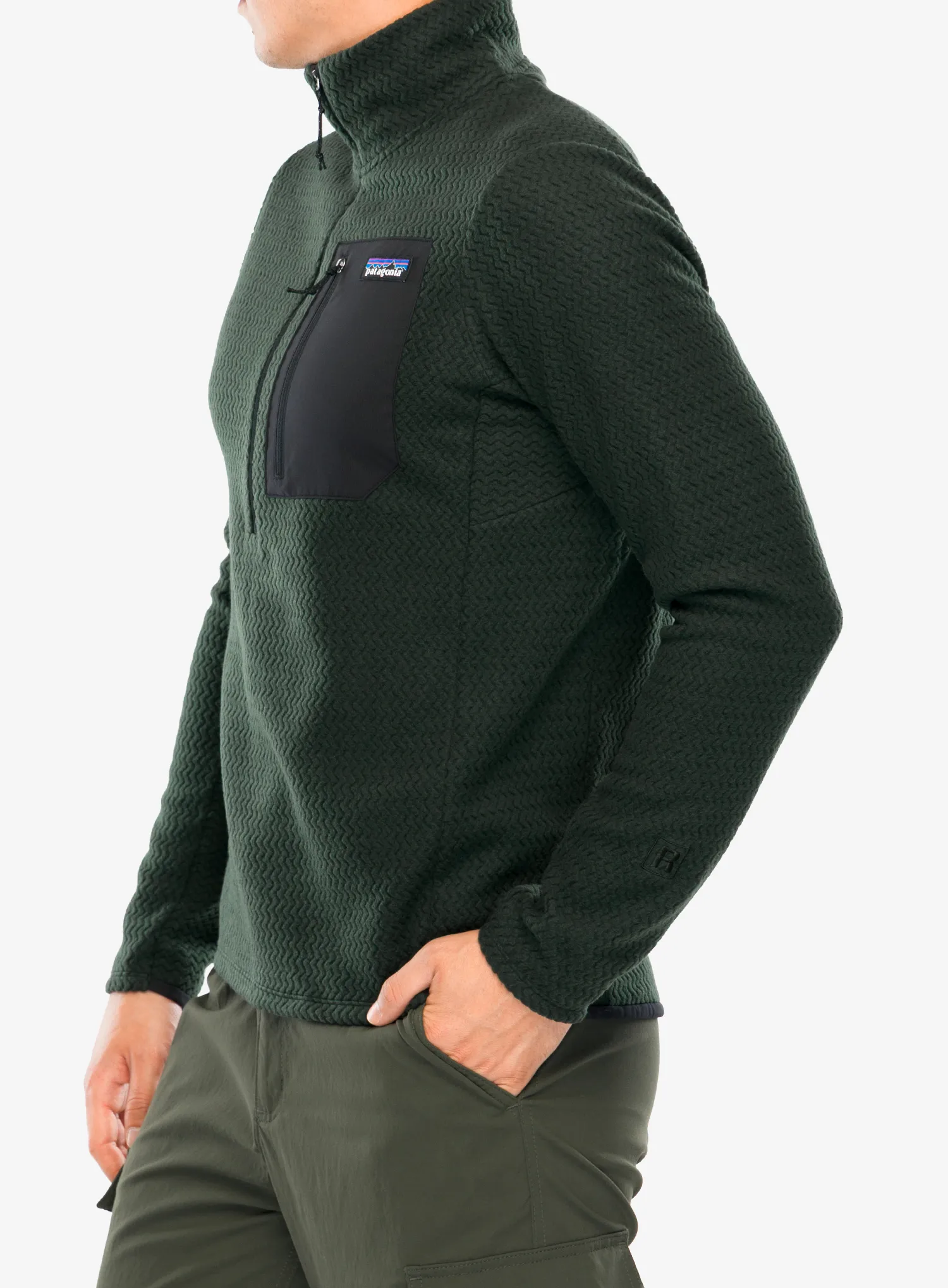 Džemperis Patagonia R1 Air Zip Neck - old growth green
