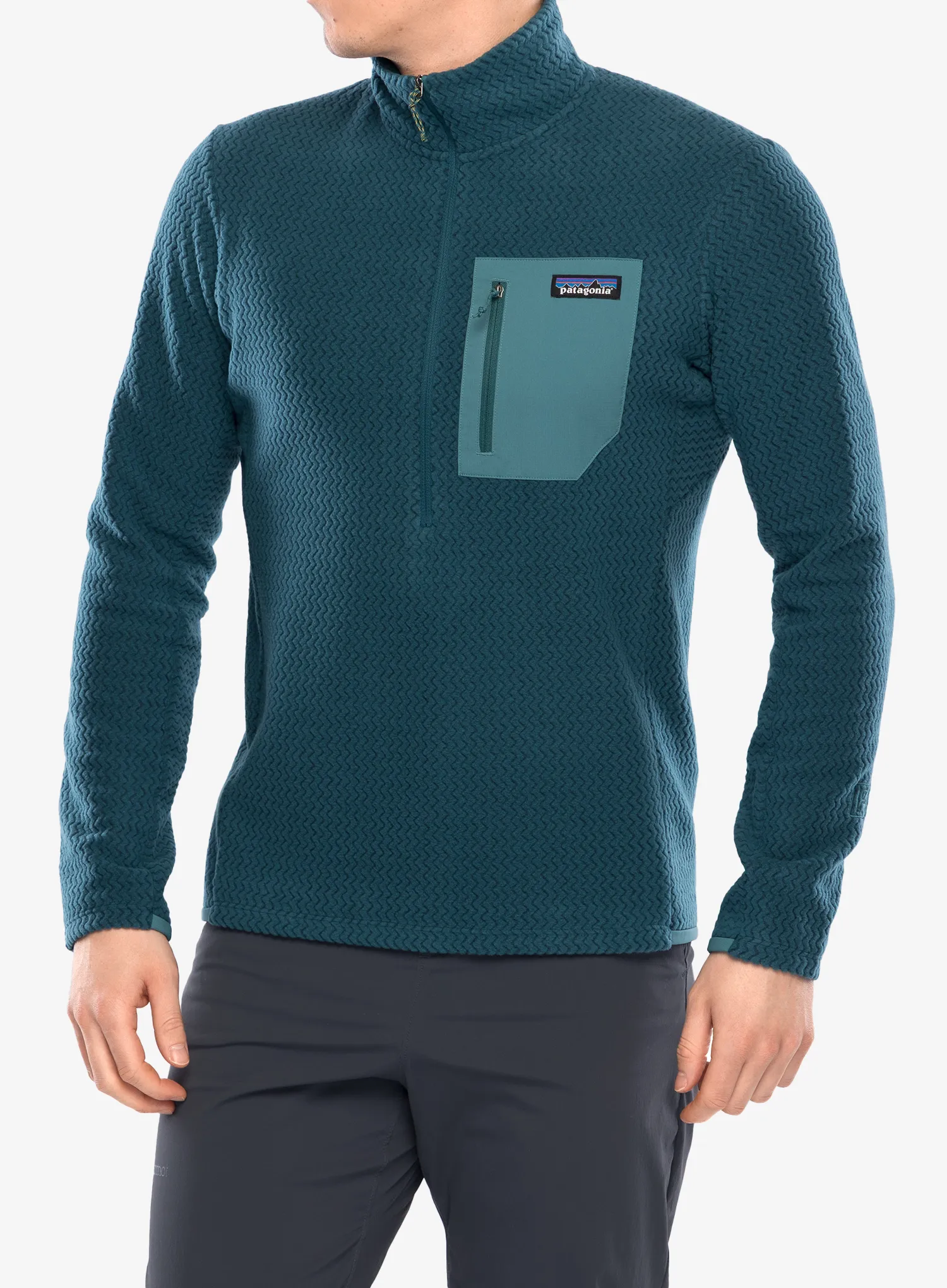 Džemperis Patagonia R1 Air Zip Neck - tidal teal