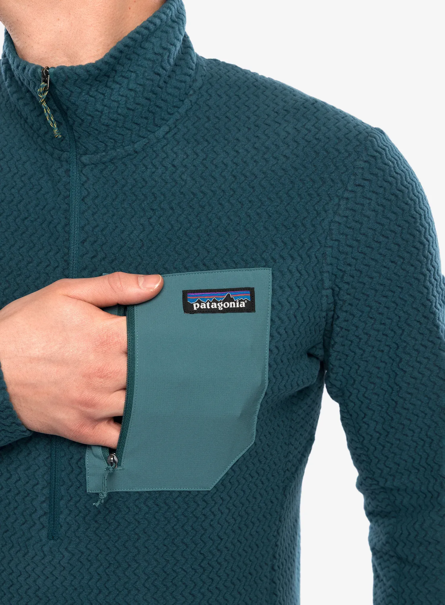 Džemperis Patagonia R1 Air Zip Neck - tidal teal