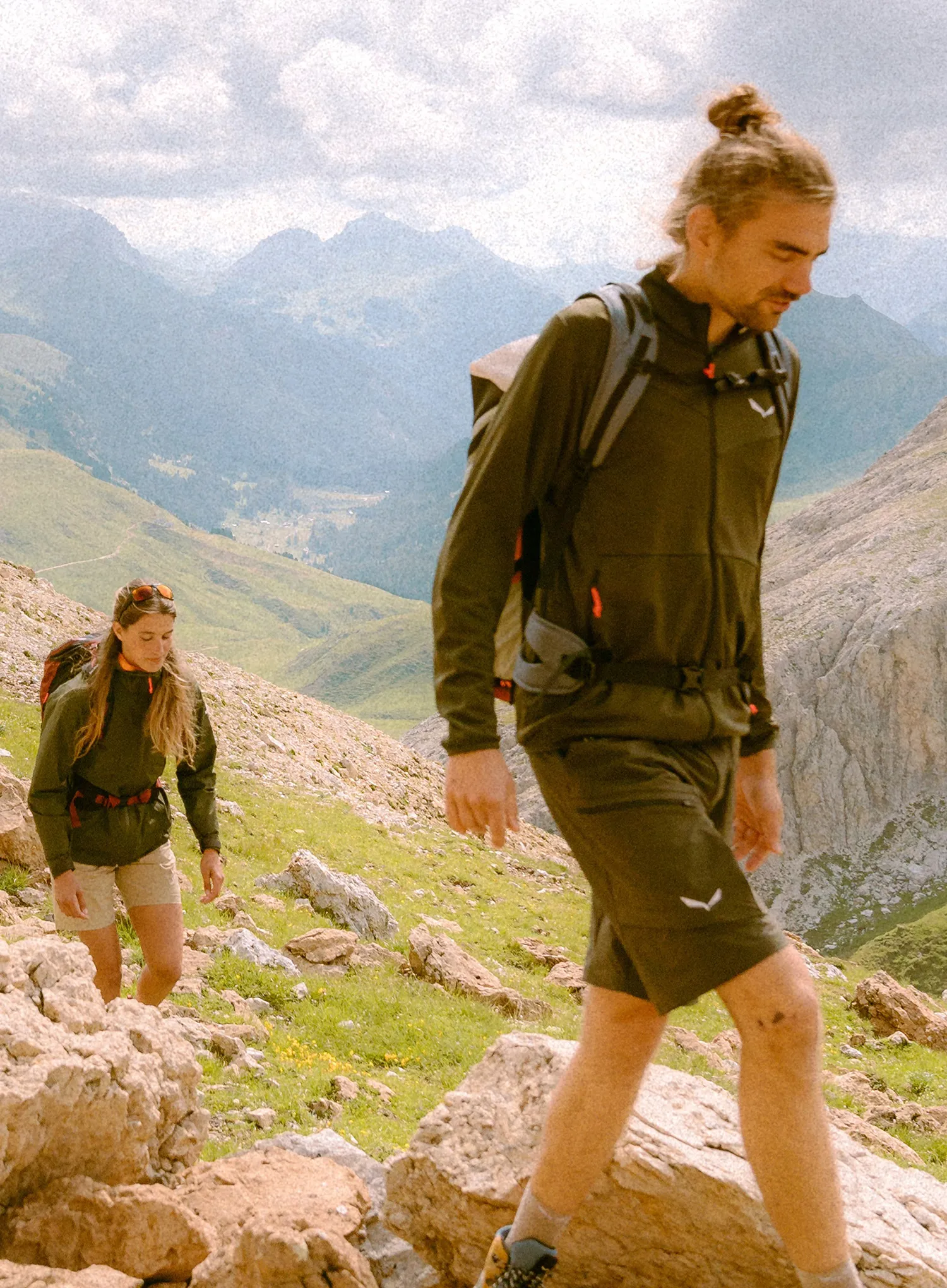 Džemperis Salewa Puez Cammino PL Jacket - dark olive