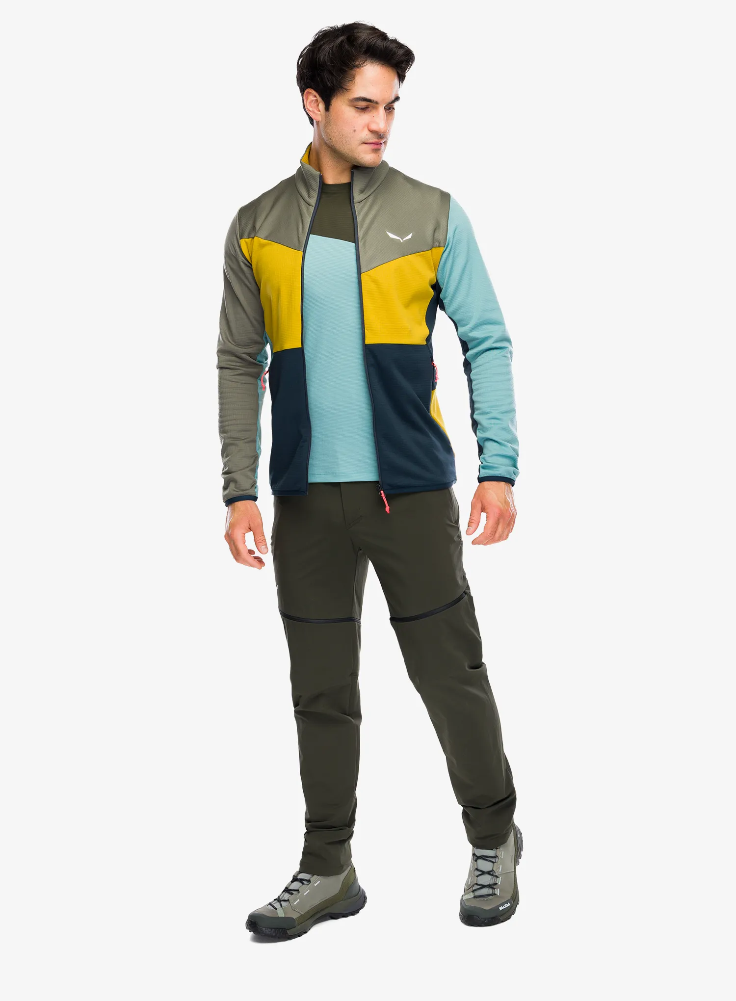 Džemperis Salewa Puez Cammino PL Jacket - faded green/multi