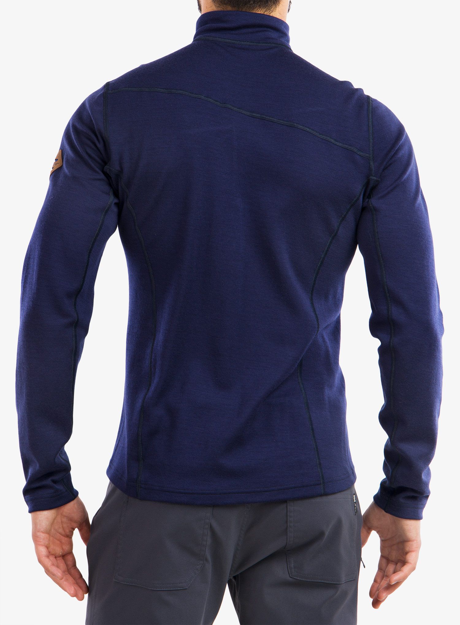 Džemperis Sensor Merino UP L/S Fleece Short Zip - deep blue