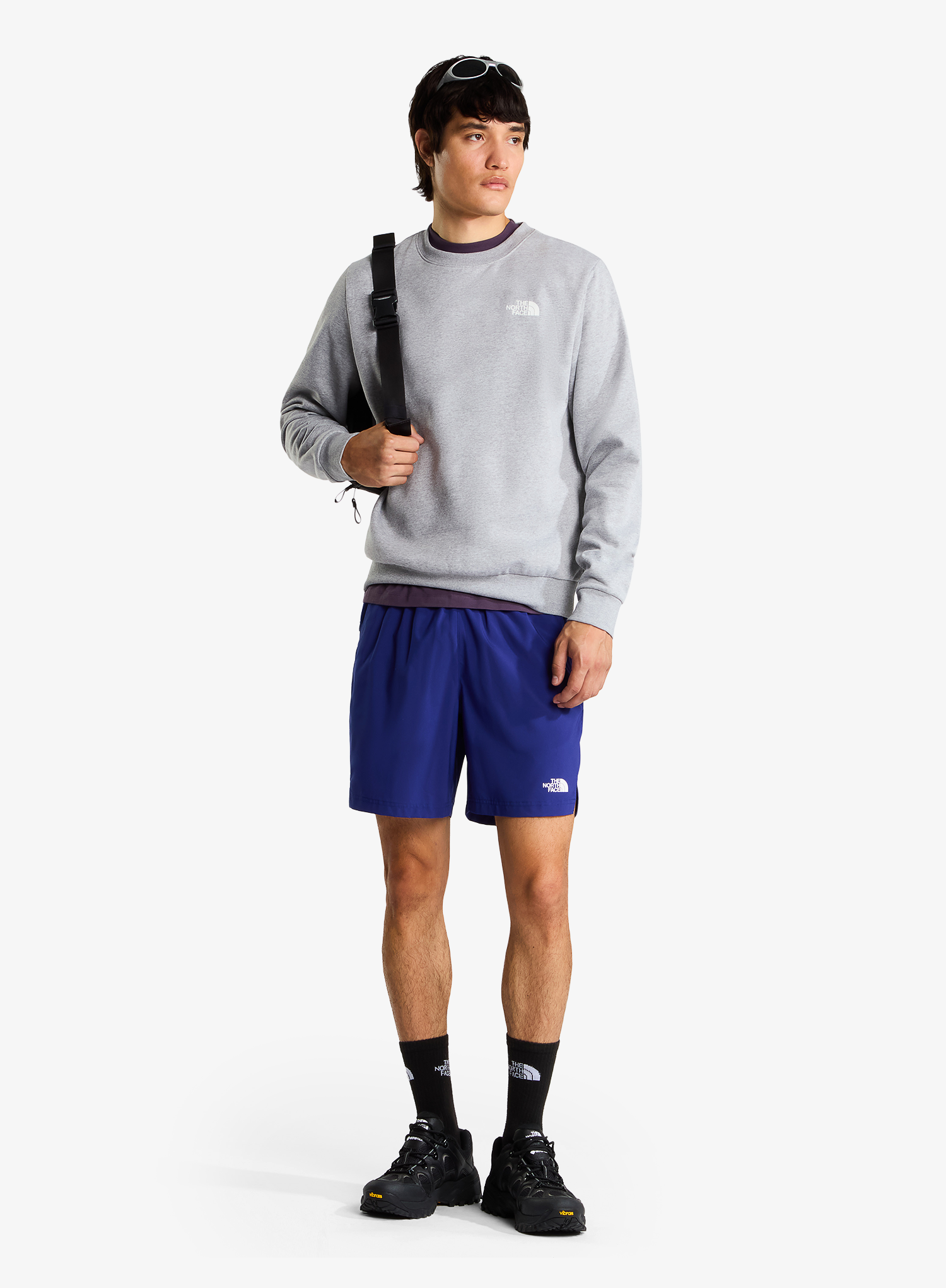 Džemperis The North Face Evolution Box NSE Regular Crew - pale grey heather