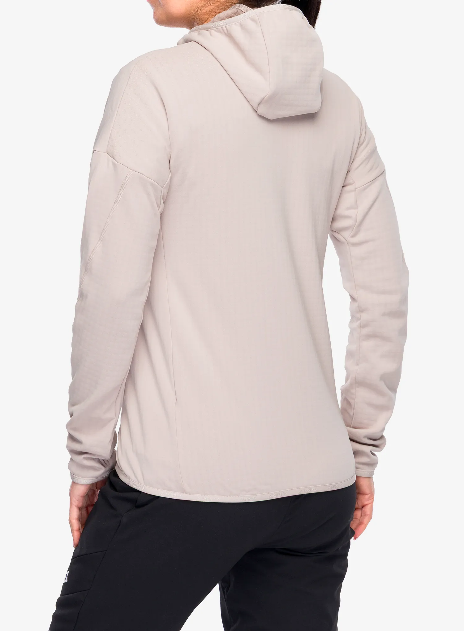 Džemperis moterims adidas TERREX Techrock CLIMAWARM+ Wind Hooded Fleece Jacket - wonder taupe