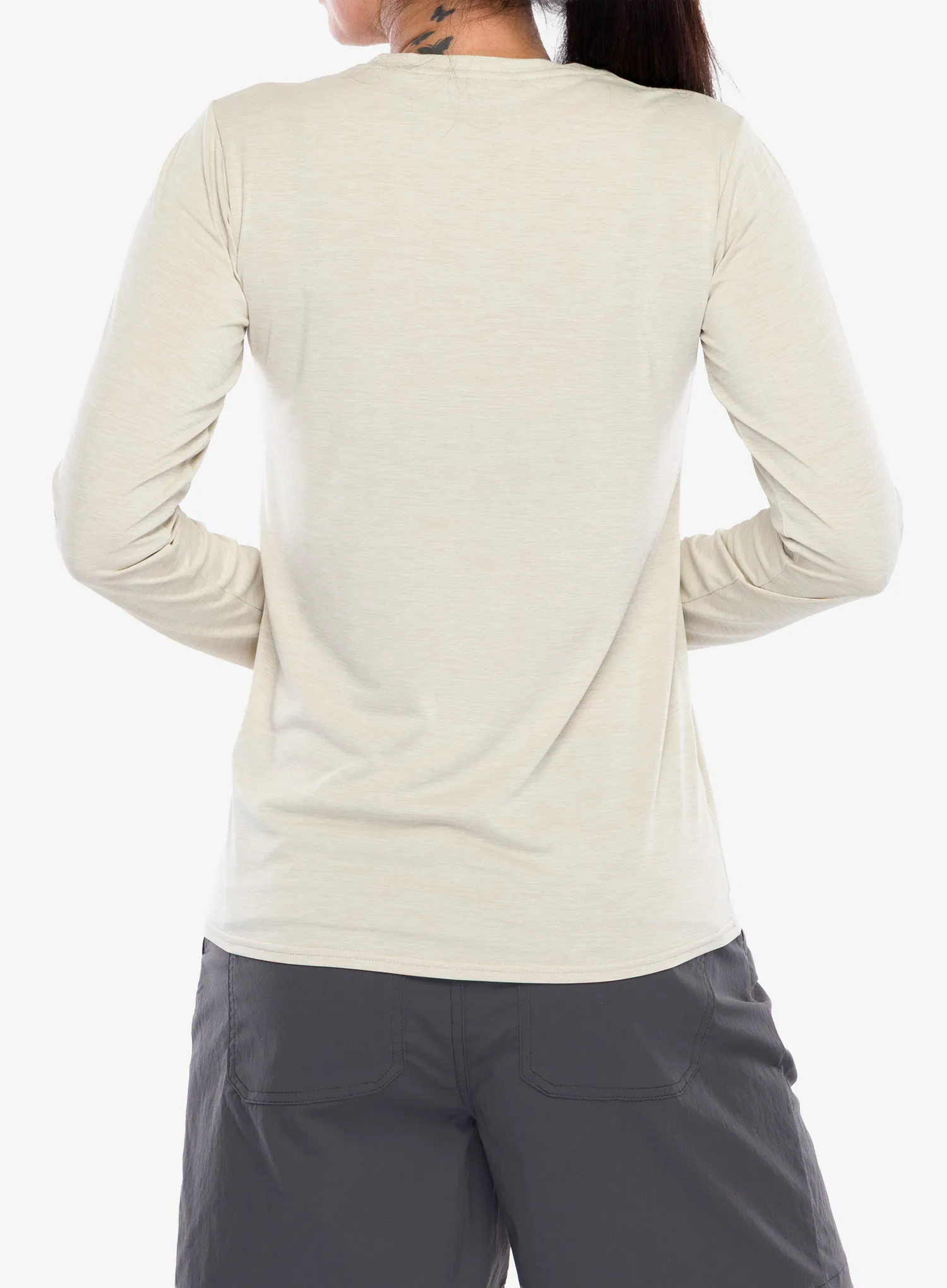 Džemperis moterims Patagonia L/S Capilene Cool Daily Graphic Shirt - fitz roy foliage/pumice x-dye