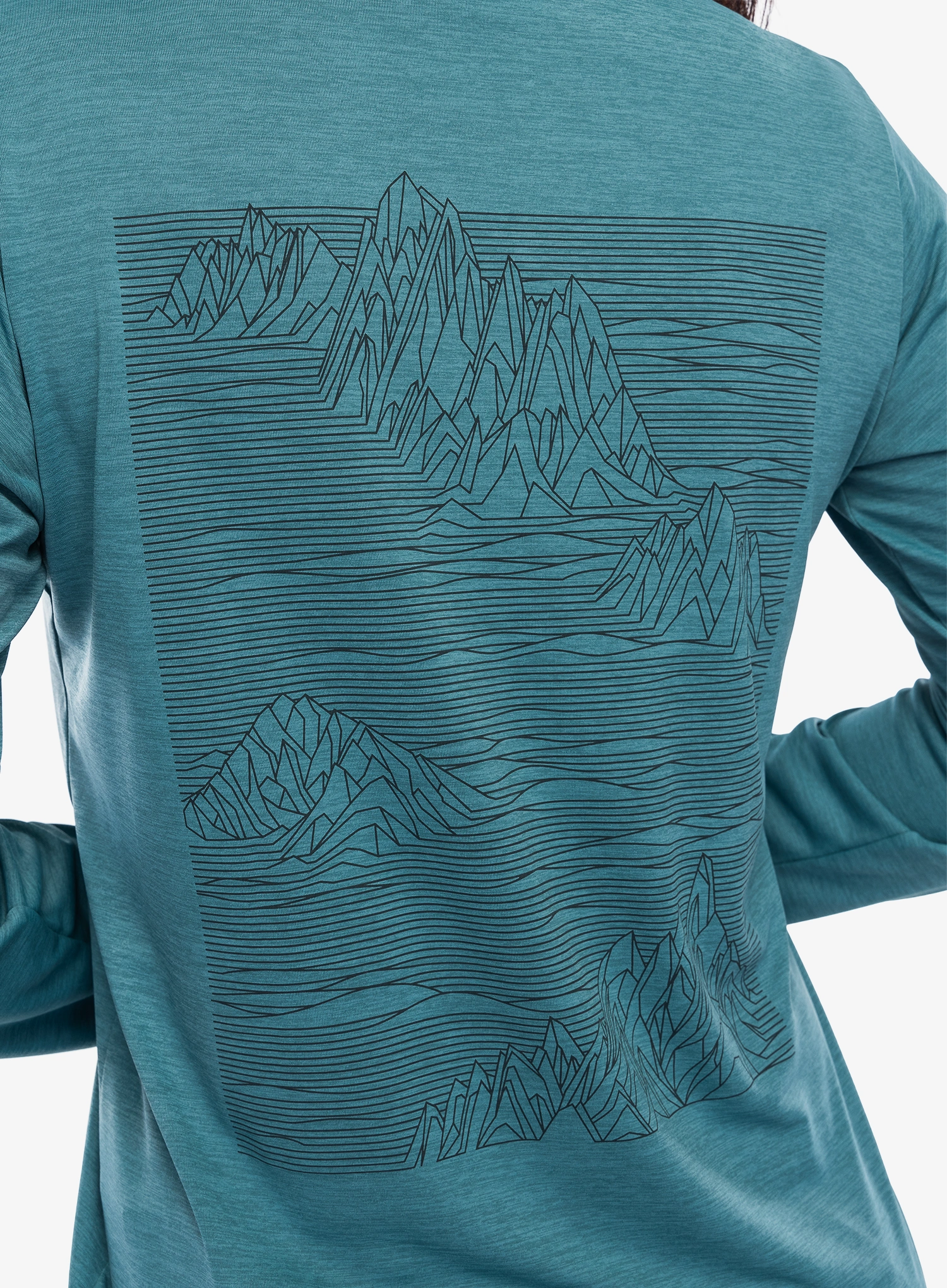 Džemperis moterims Patagonia L/S Capilene Cool Daily Graphic Shirt - strataspire/wetland blue