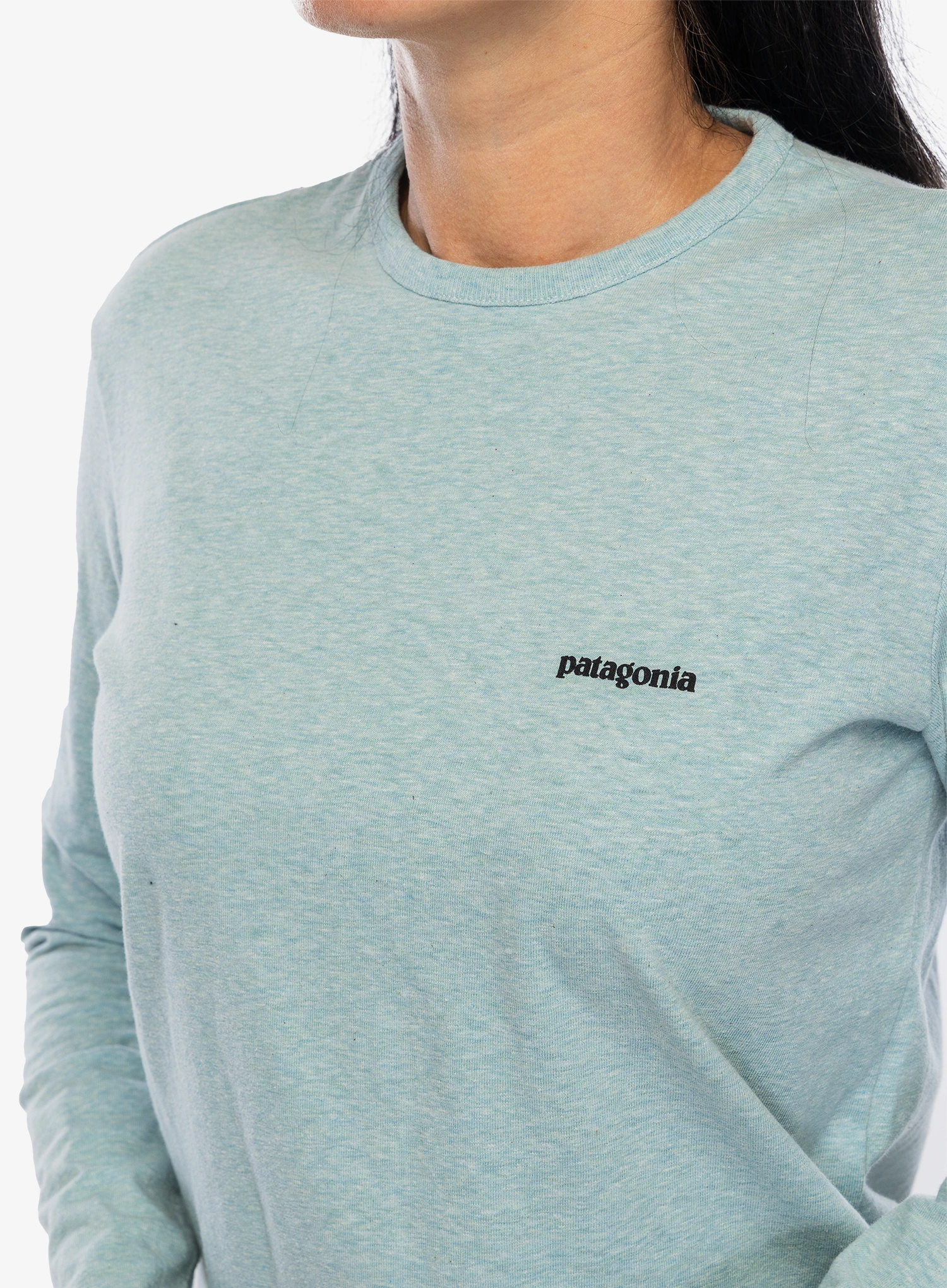 Džemperis moterims Patagonia L/S P-6 Logo Responsibili-Tee - p-6 outline/virtually blue