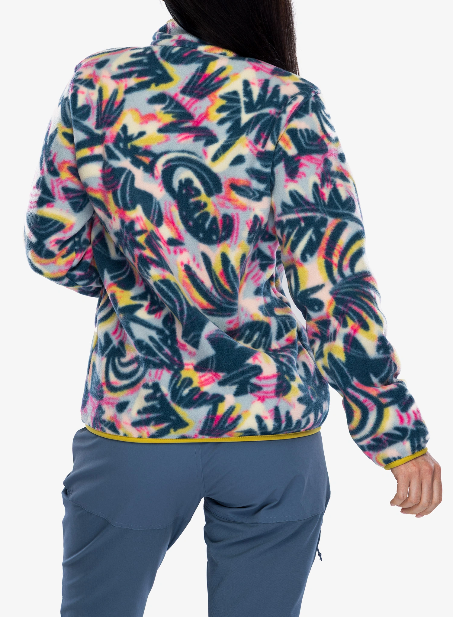 Džemperis moterims Patagonia Lightweight Synch Snap-T Pullover - wild botanist/tidal teal