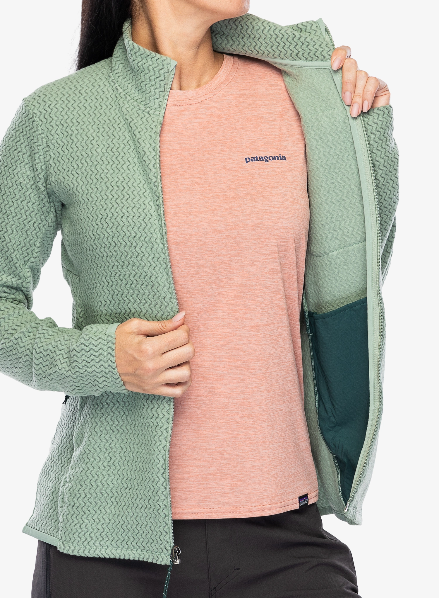 Džemperis moterims Patagonia R1 Air Jacket - ellwood green