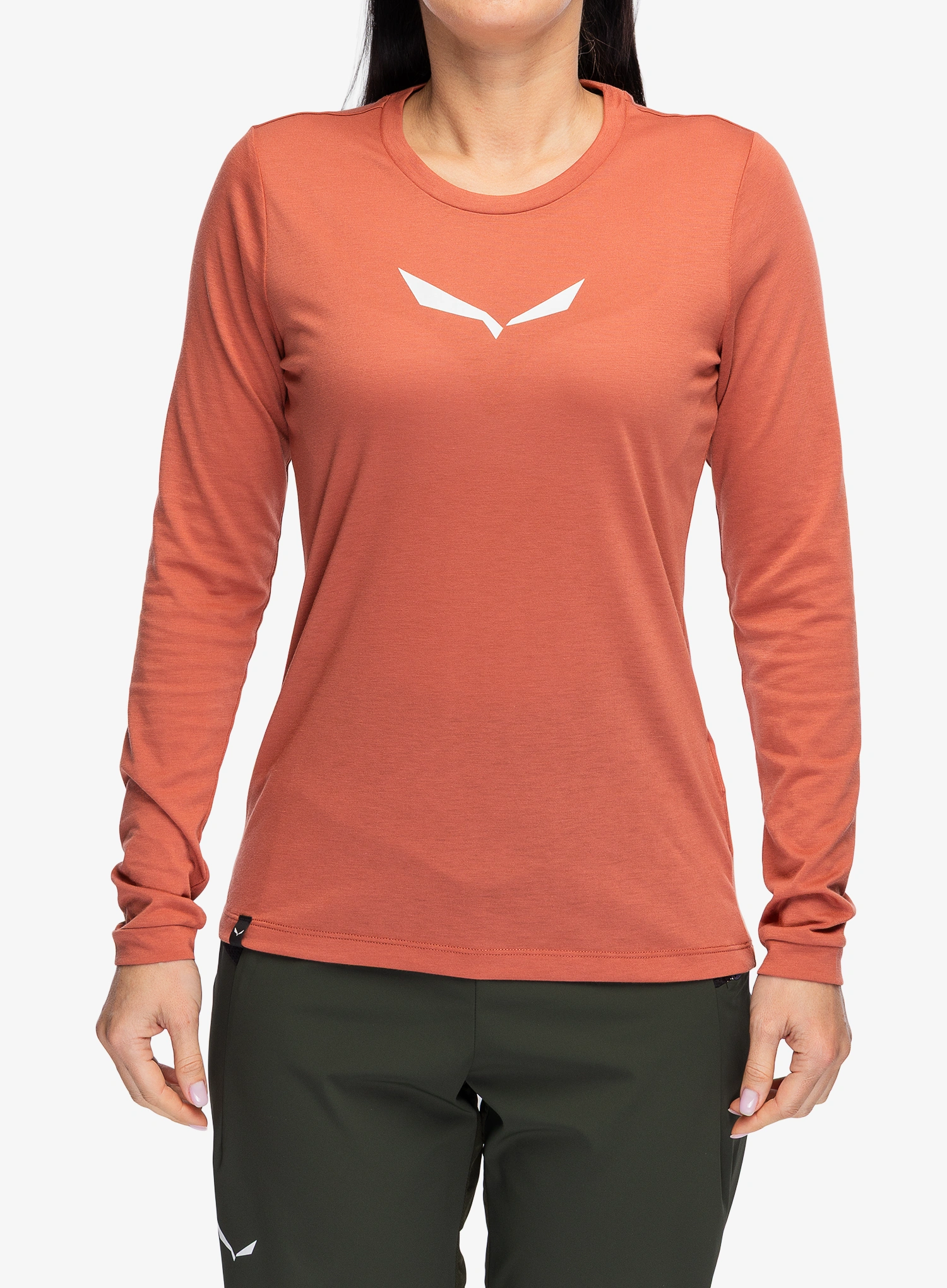 Džemperis moterims Salewa Eagle Solidlogo Dry Tee - etruscan red