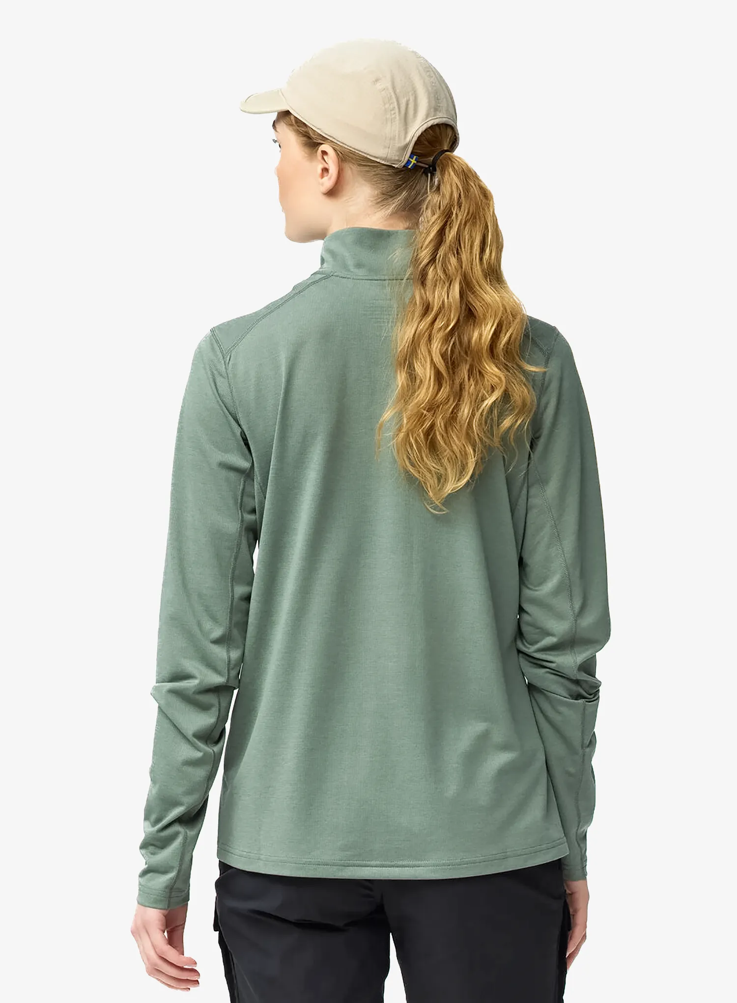 Džemperis moterims Fjallraven Abisko Day Hike Half Zip - patina green