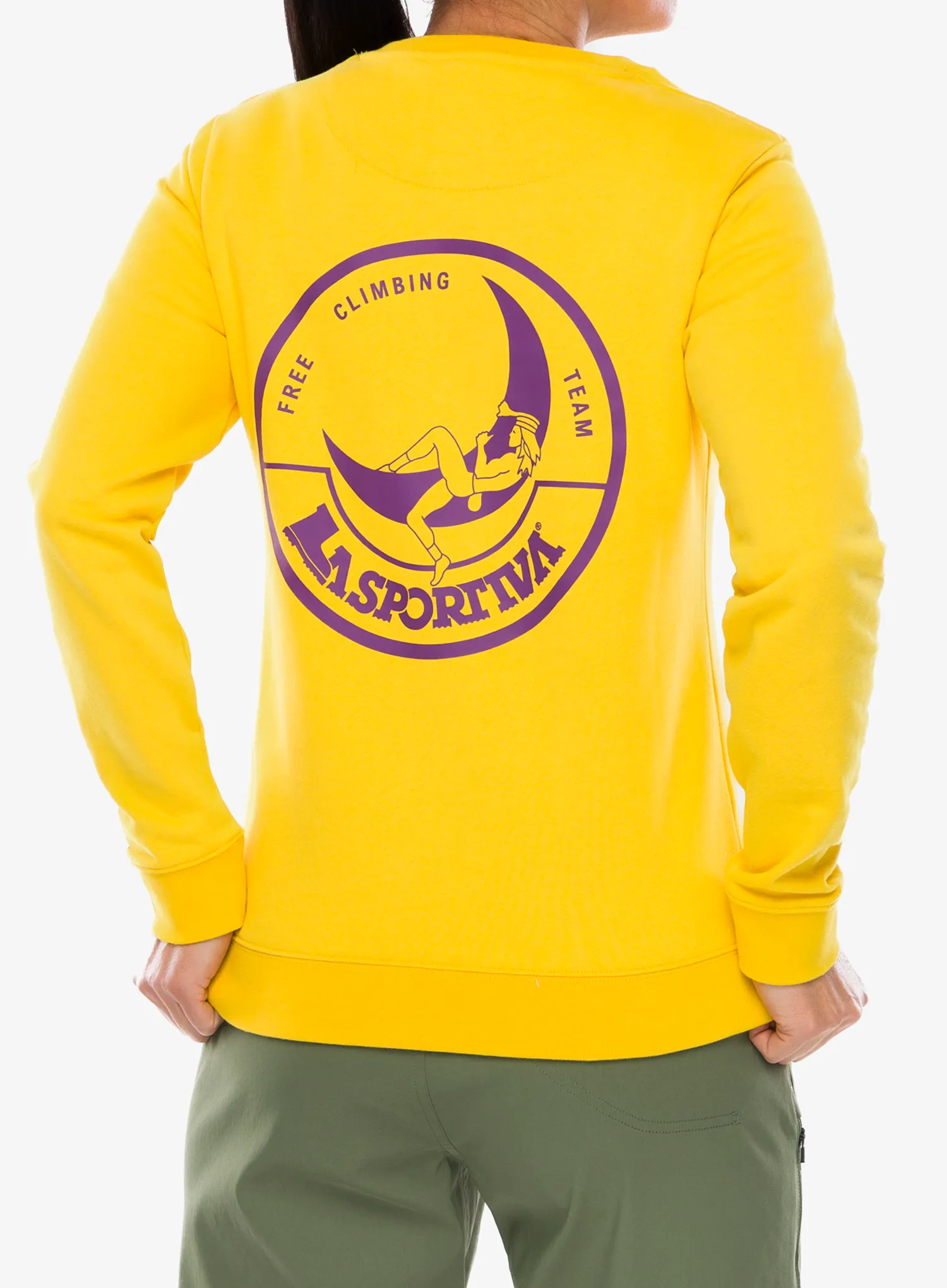 Džemperis moterims La Sportiva Climbing on the Moon Sweatshirt - yellow/violet