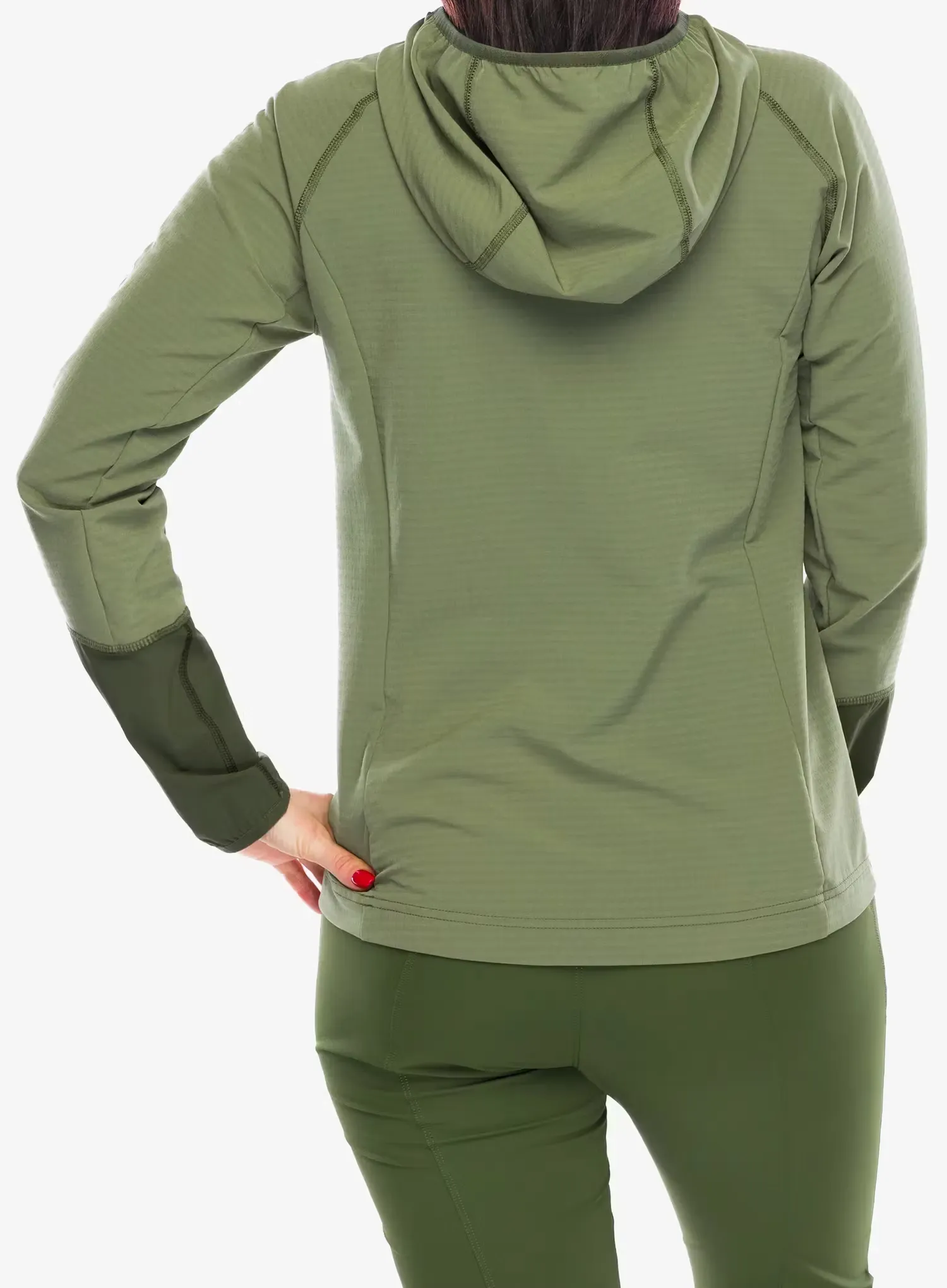 Džemperis moterims Mammut Madris Light ML Half Zip Hoody - marsh/dark marsh