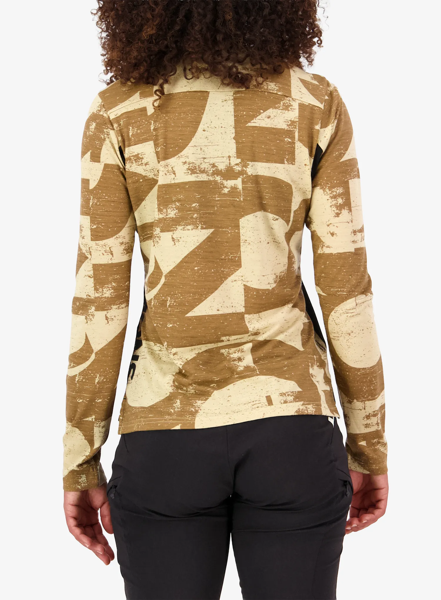 Džemperis moterims Mons Royale Diversion Merino Bike Jersey Long Sleeve - mr grunge/black