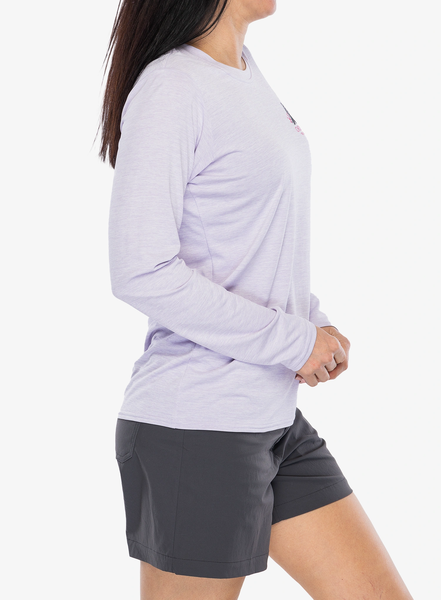 Džemperis moterims Patagonia L/S Cap Cool Daily Graphic Shirt Lands - chouinard crest/fox purple
