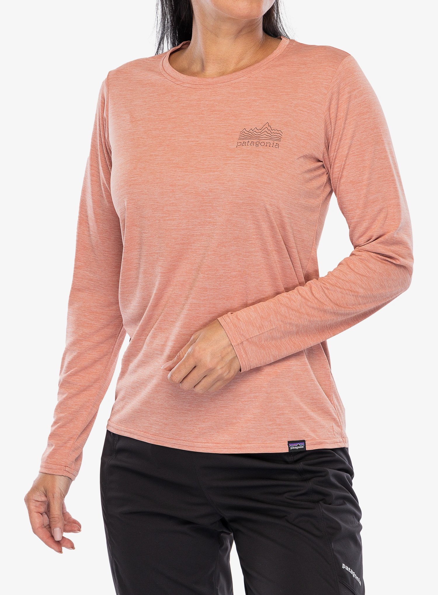 Džemperis moterims Patagonia L/S Capilene Cool Daily Graphic Shirt - strataspire/moment pink x-dye
