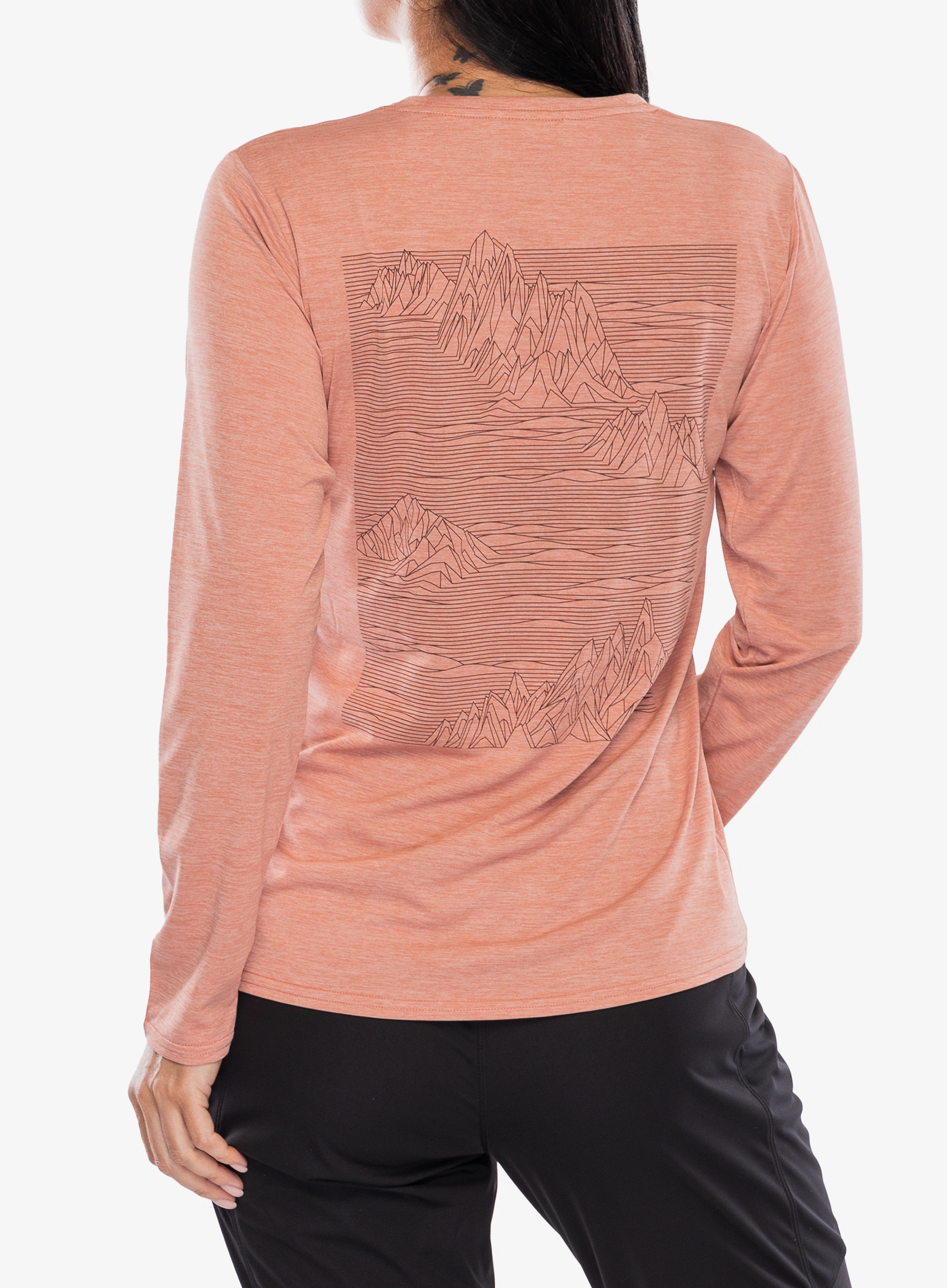 Džemperis moterims Patagonia L/S Capilene Cool Daily Graphic Shirt - strataspire/moment pink x-dye