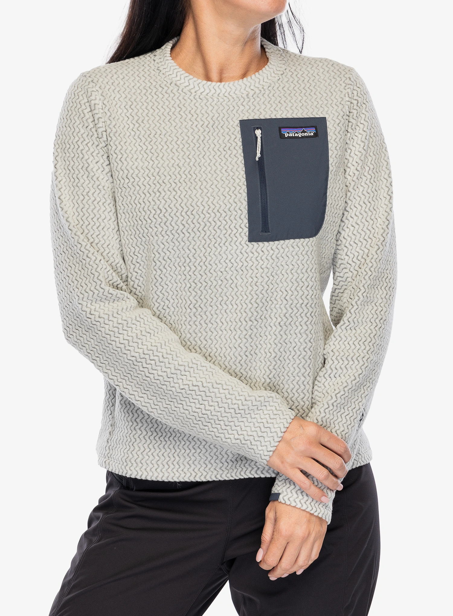 Džemperis moterims Patagonia R1 Air Crew - wool white