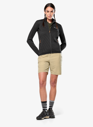 Džemperis moterims Salewa Puez Waffle Hyb PL Jacket - black out
