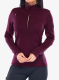 Džemperis moterims Sensor Merino Upper Sweatshirt Halfzip - port red