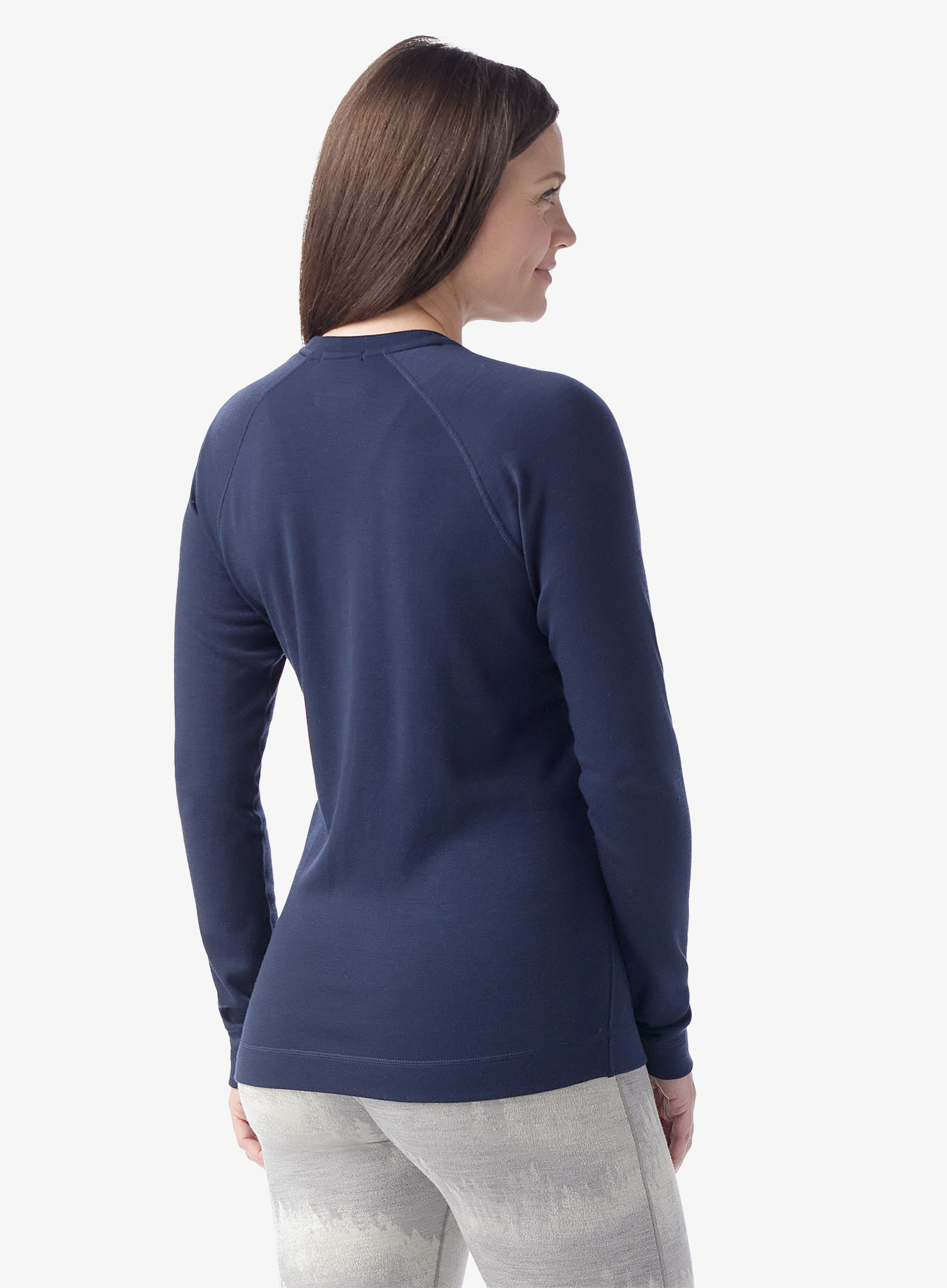 Džemperis moterims Smartwool Classic Thermal Merino Base Layer Crew Boxed - deep navy