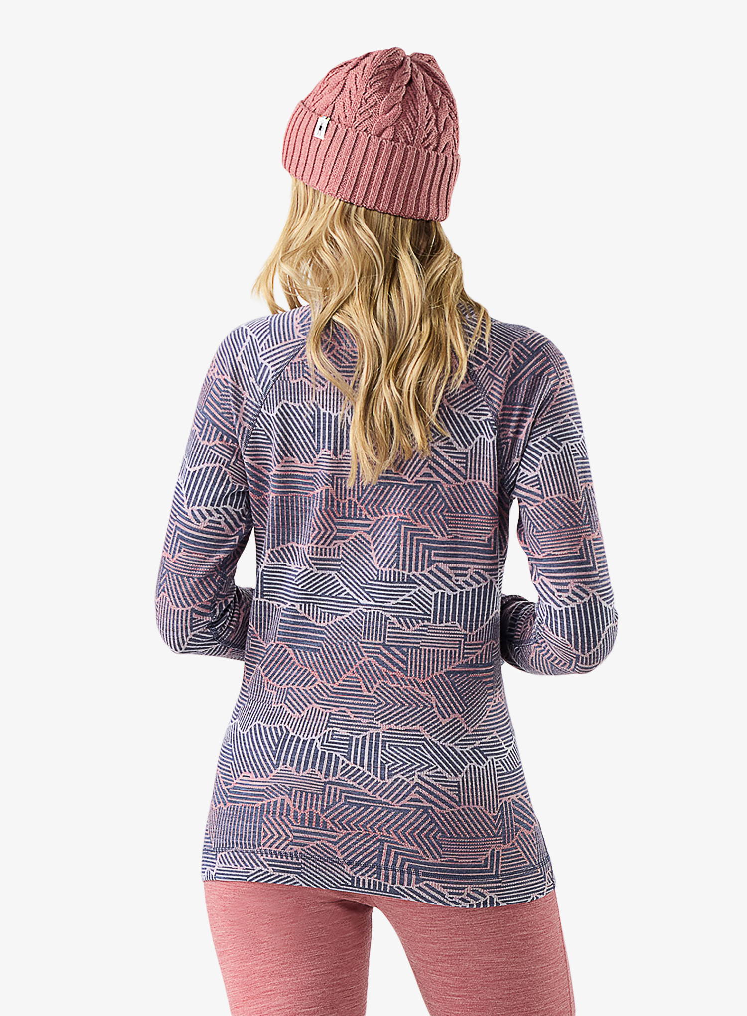 Džemperis moterims Smartwool Classic Thermal Merino Base Layer Crew Boxed - nightfall linear peaks
