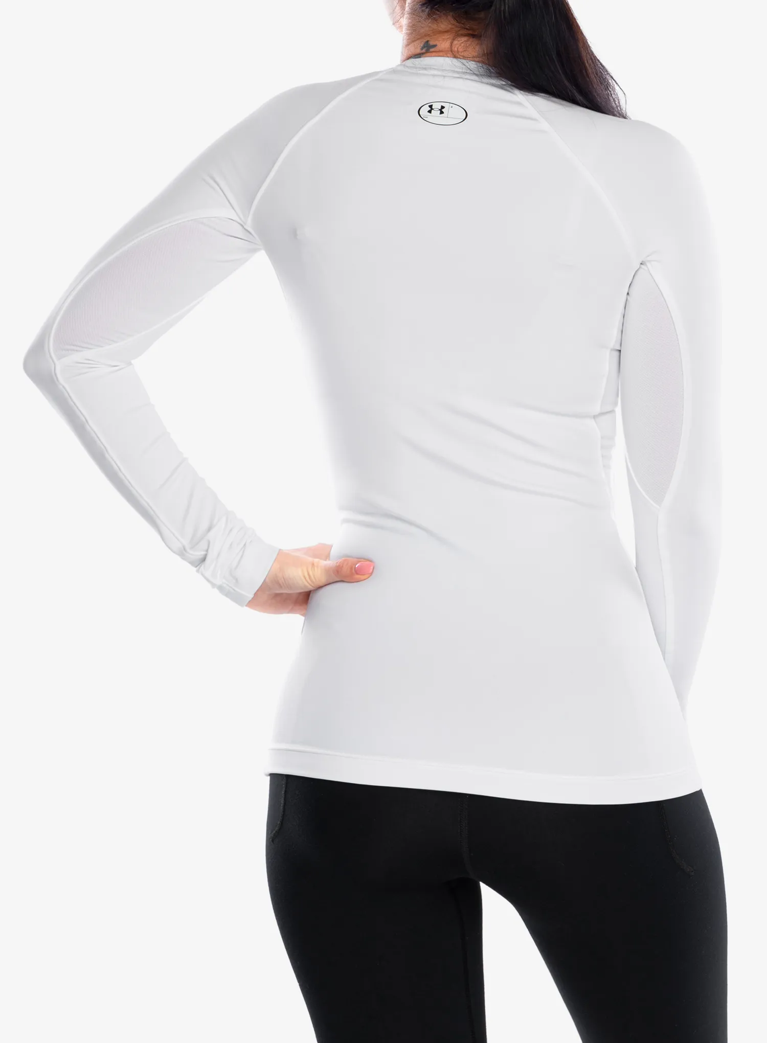 Džemperis moterims Under Armour ColdGear Authentics Crew - white/black