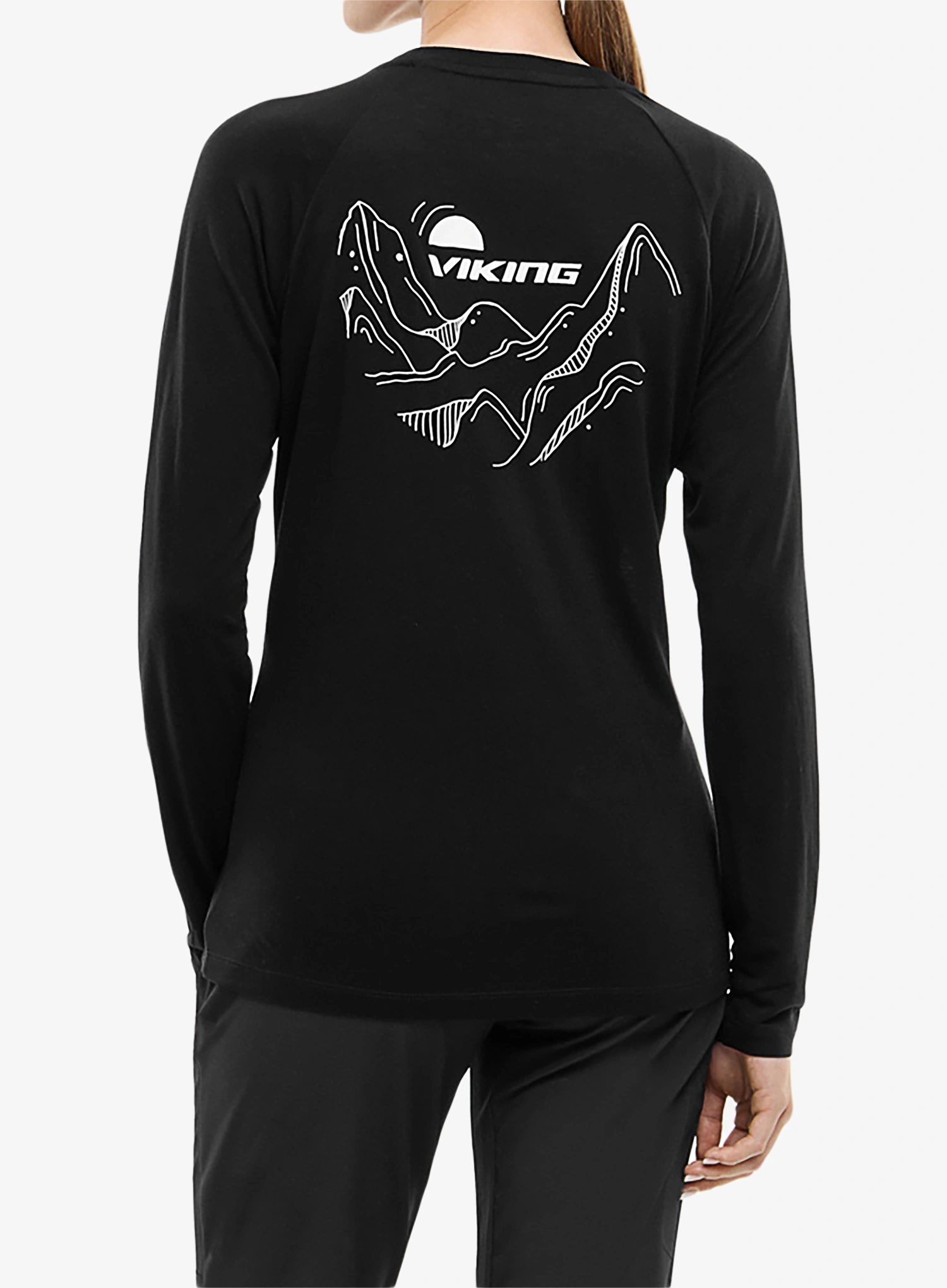 Džemperis moterims Viking Longsleeve Andali - black/light grey
