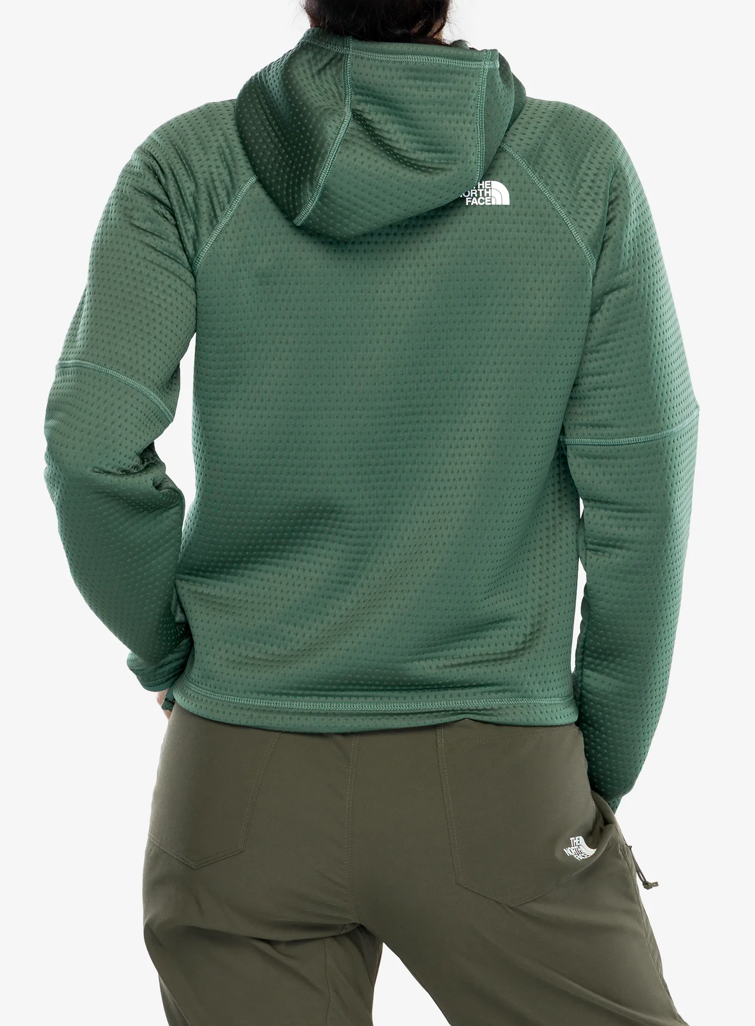 Moteriškas džemperis su gobtuvu The North Face Dotknit Thermal FZ Hoodie - duck green