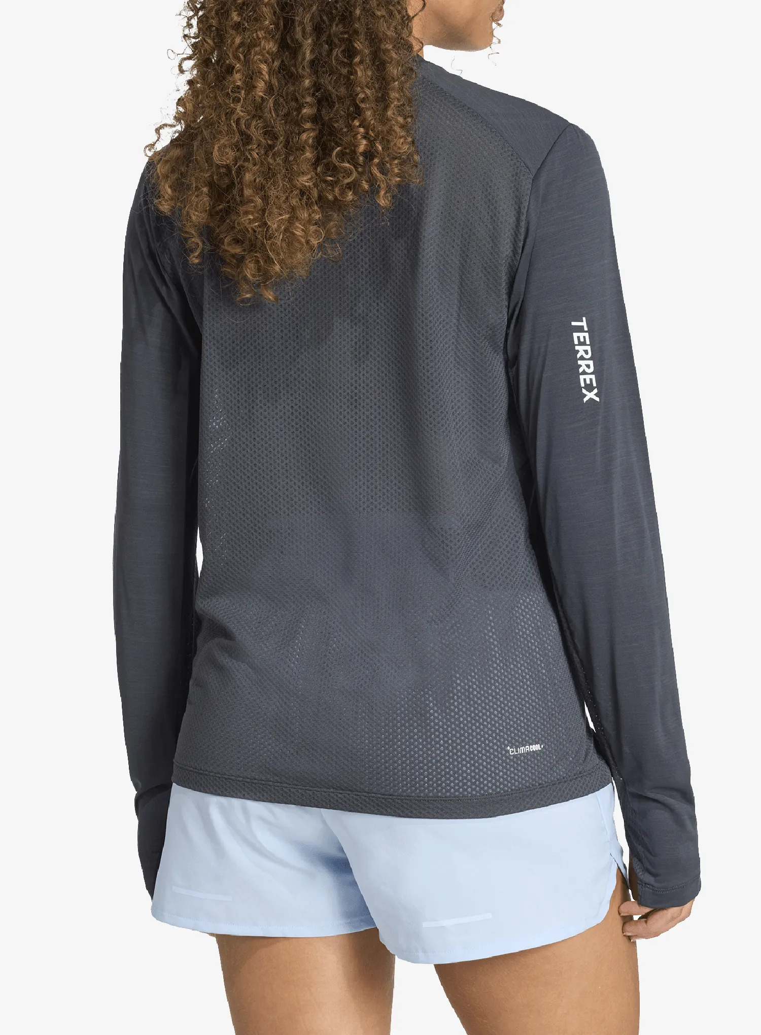 Moteriškas džemperis bėgimui adidas TERREX Xperior Climacool+ LS T-shirt - carbon