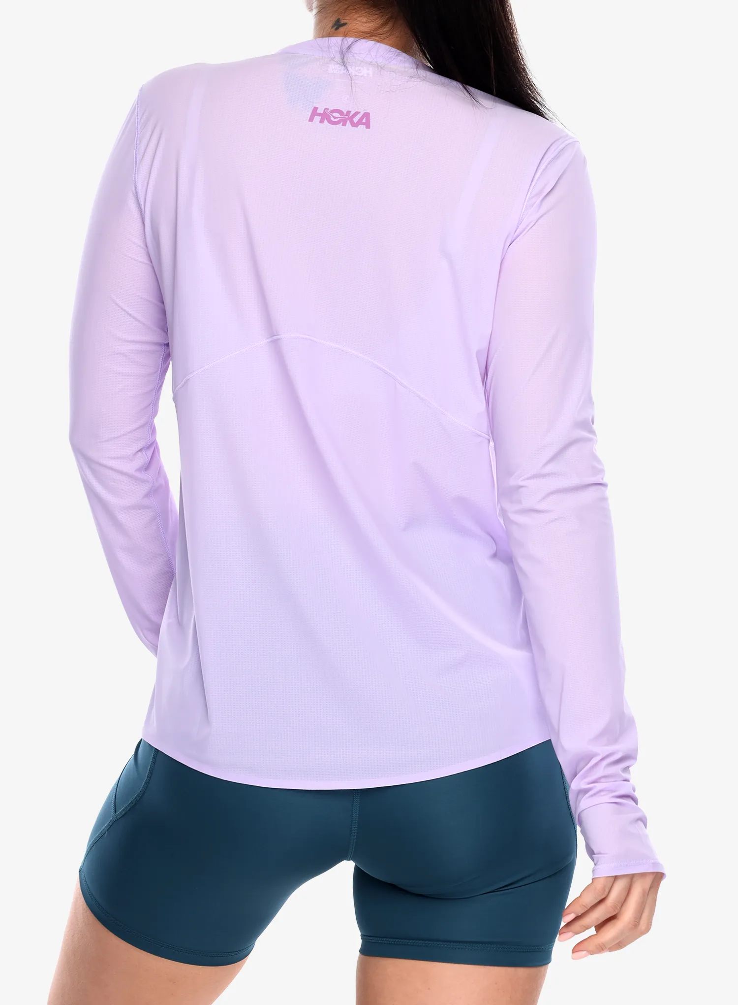 Moteriškas džemperis bėgimui Hoka Airolite Run Long Sleeve - aster flower
