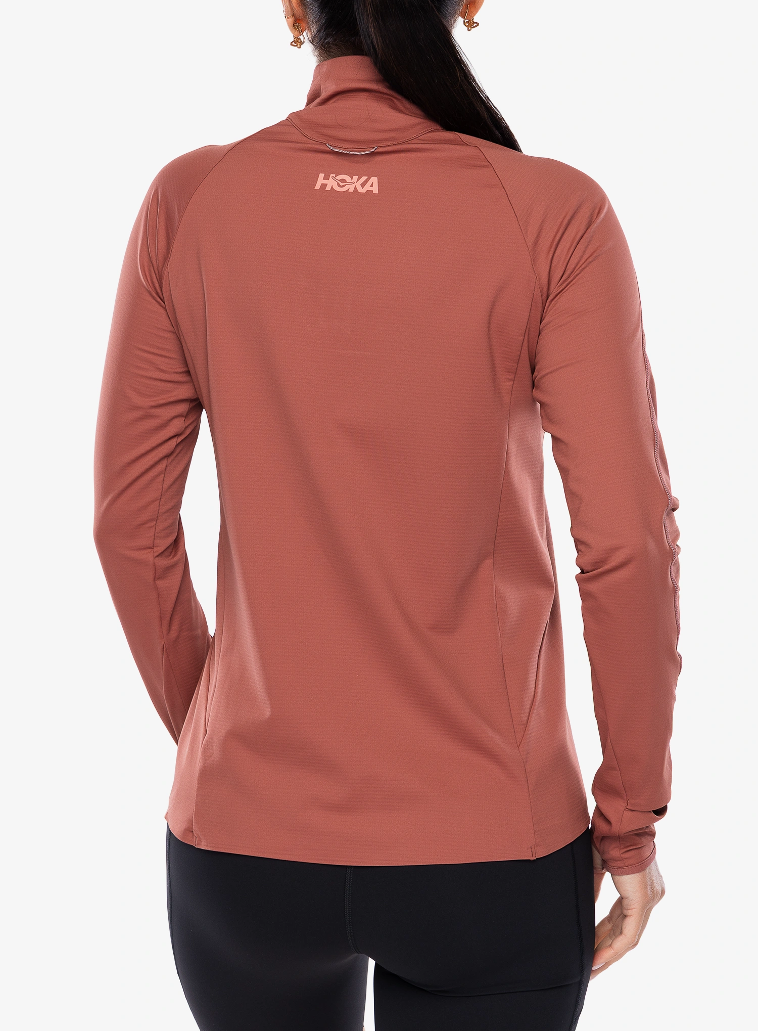 Moteriškas džemperis bėgimui Hoka GlideTech Quarter Zip - rouge