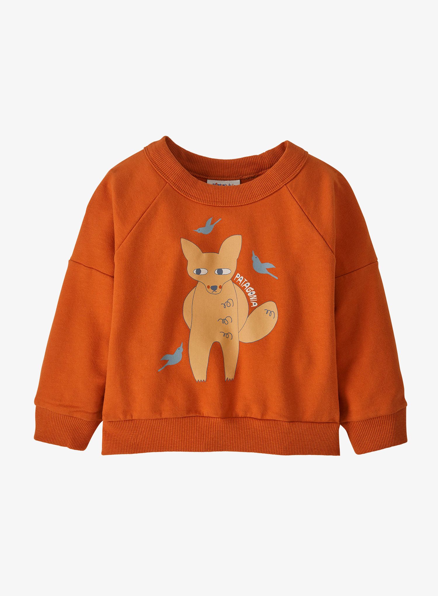 Vaikiškas džemperis Patagonia Baby Crew Sweatshirt - fox fly/redtail rust