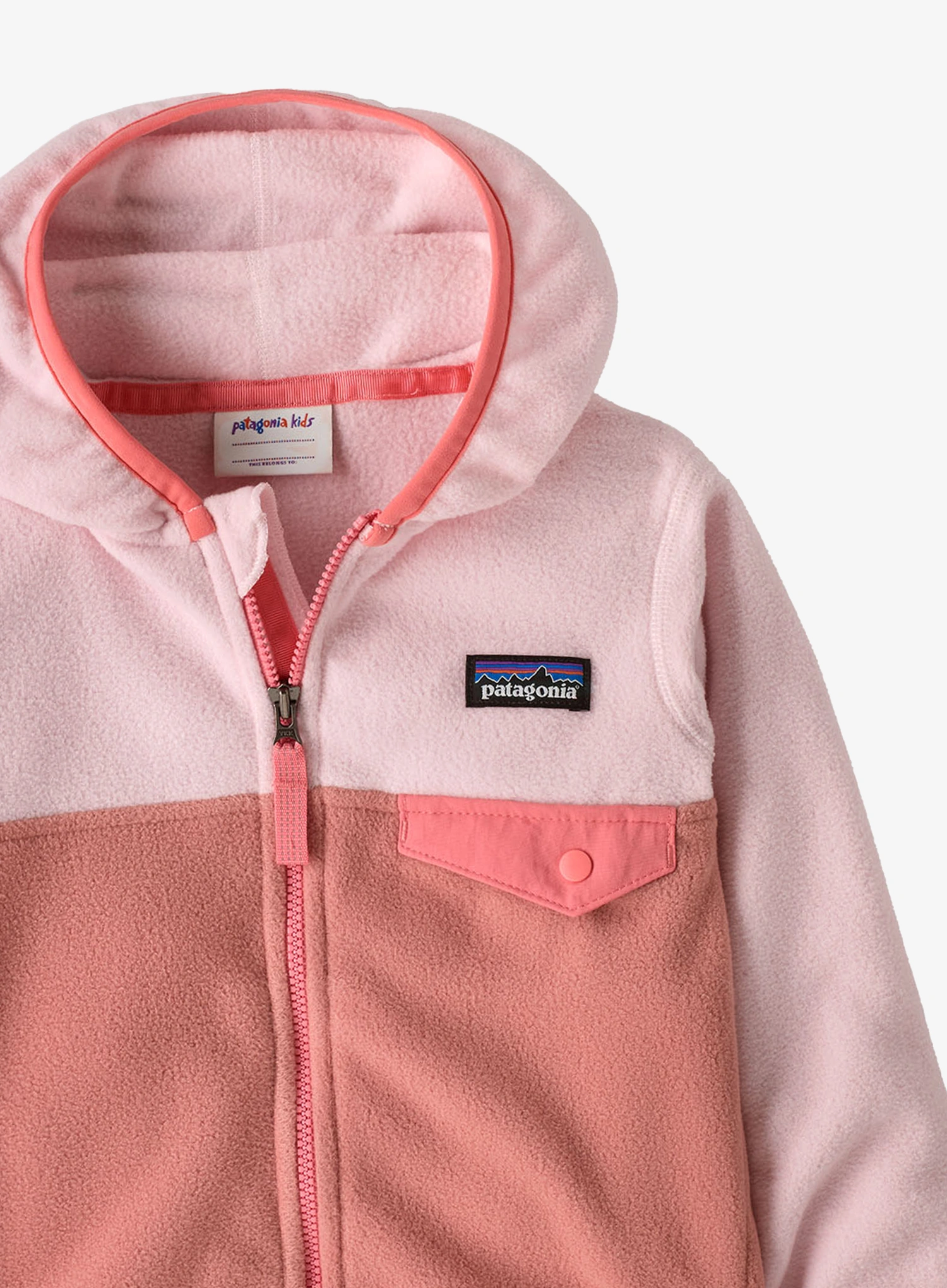 Vaikiškas džemperis Patagonia Baby Micro D Snap-T Jacket - moment pink