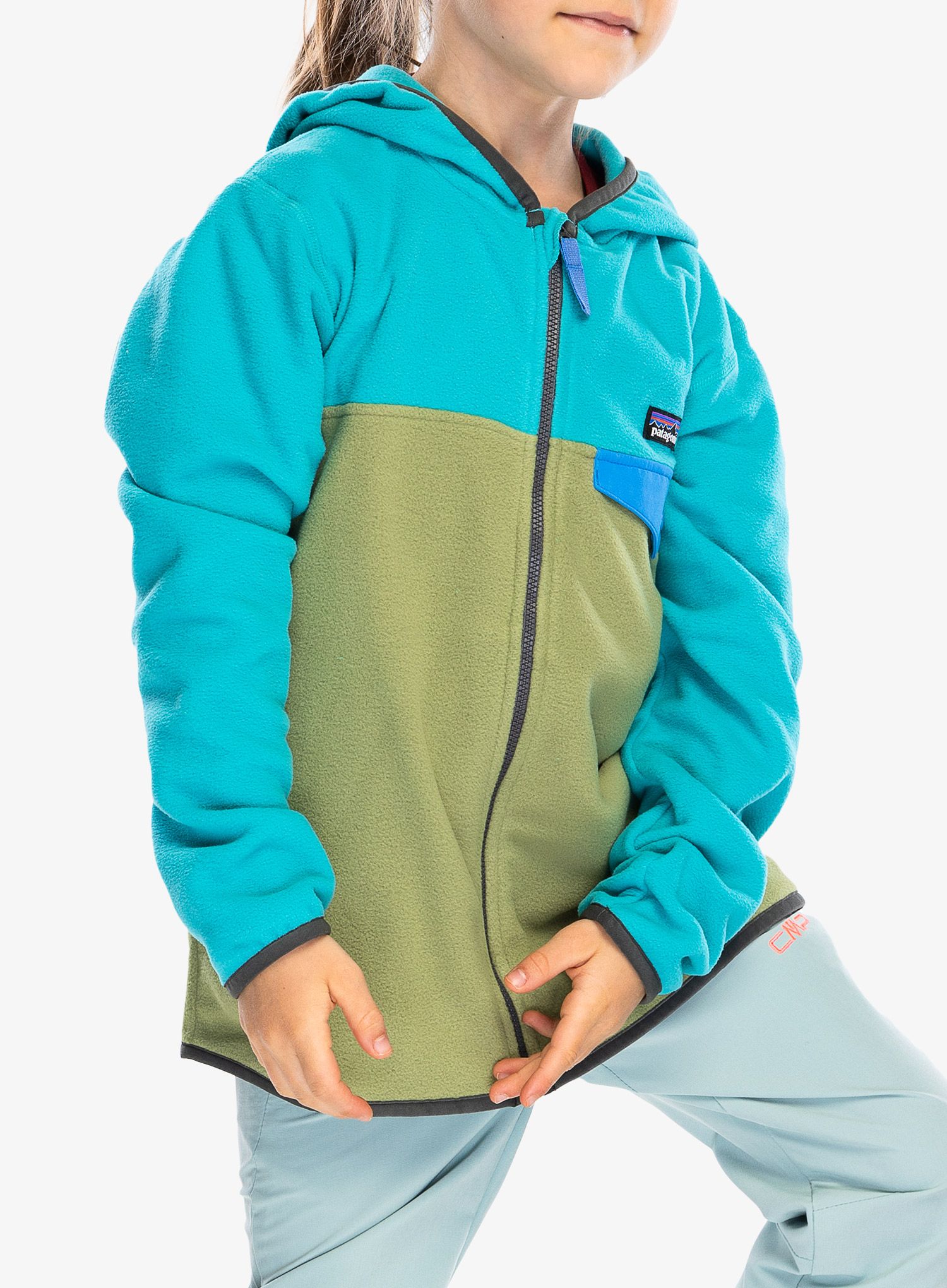 Vaikiškas džemperis Patagonia Micro D Snap-T Jacket - buckhorn green