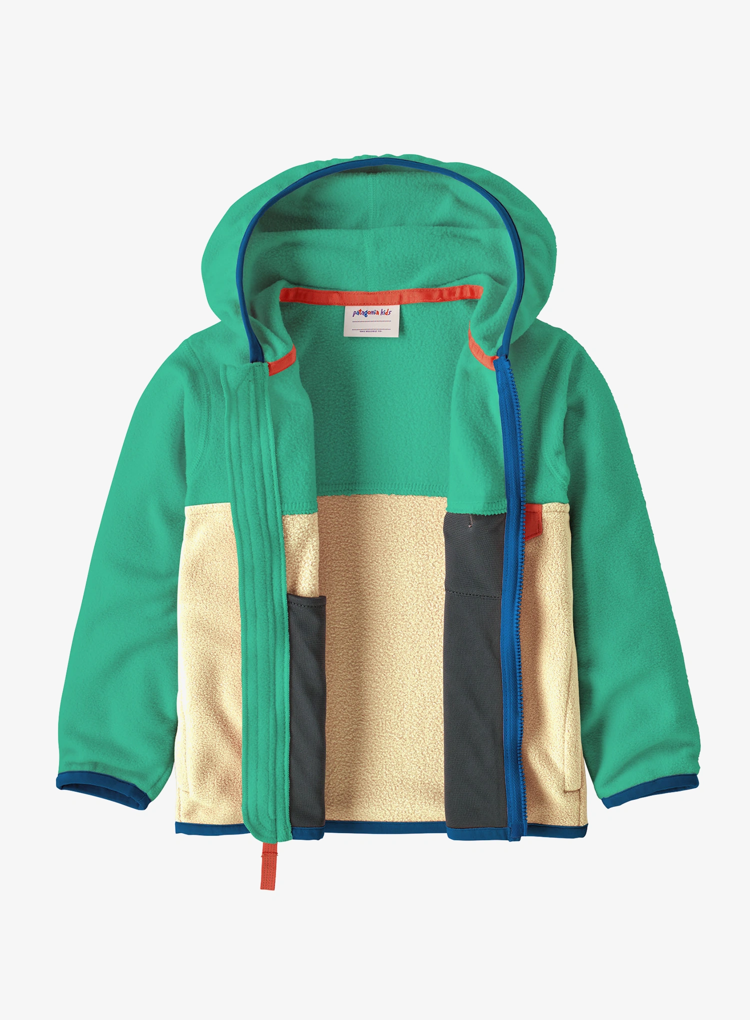 Vaikiškas džemperis Patagonia Micro D Snap-T Jacket - buttercup yellow w/aqua stone